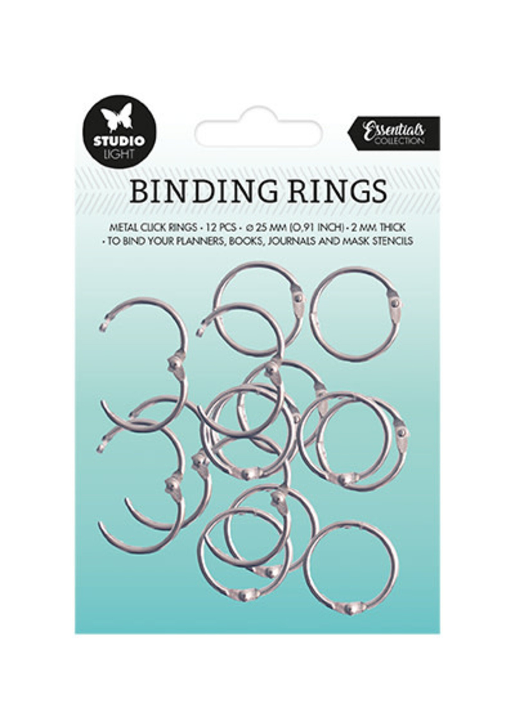 Studio Light SL-ES-RING03 - Binding click rings Silver Essentials nr.03