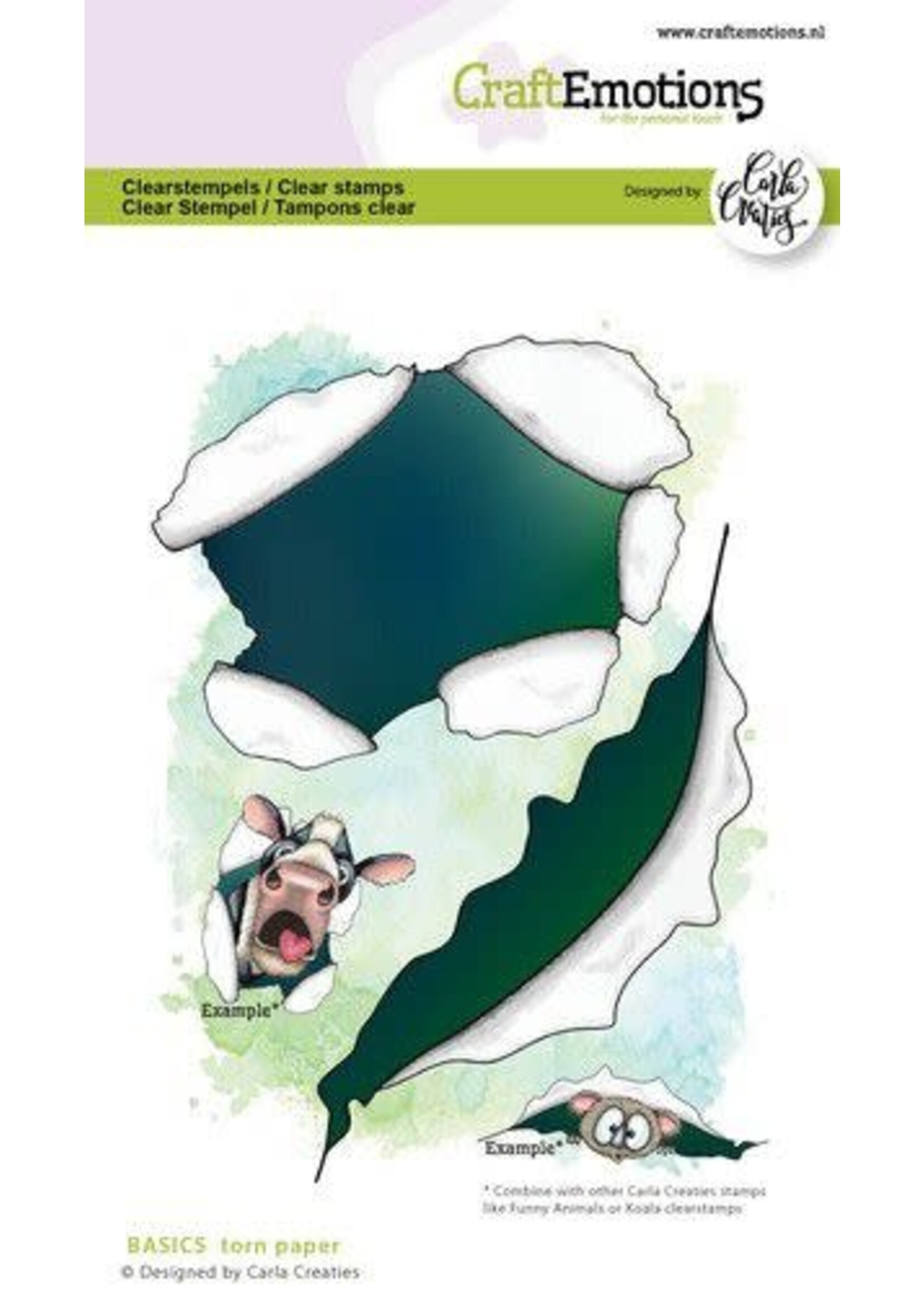 CraftEmotions clearstamps A6 - CC BASICS Torn paper A6 Carla Creaties (08-23) Artikelnummer 130501/2611