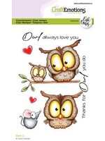 CraftEmotions clearstamps A6 - Owls 2 Carla Creaties (10-23) Artikelnummer 130501/1579