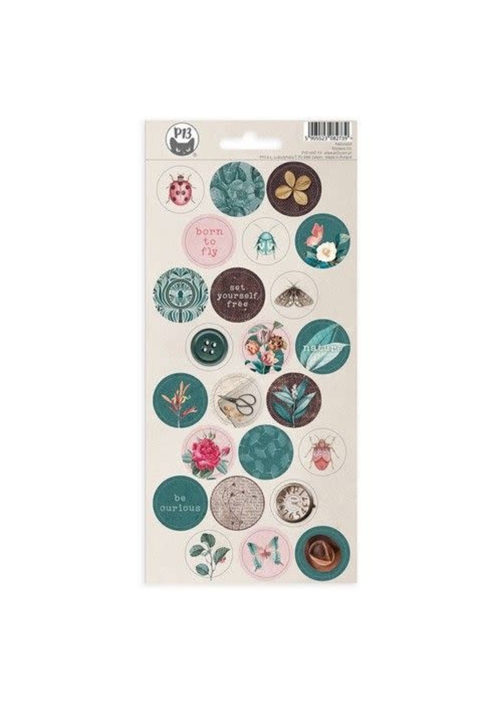 Piatek 13 Piatek13 - Sticker sheet Naturalis 03 P13-NAT-13 10,5x23cm (01-24) Artikelnummer 117038/0579