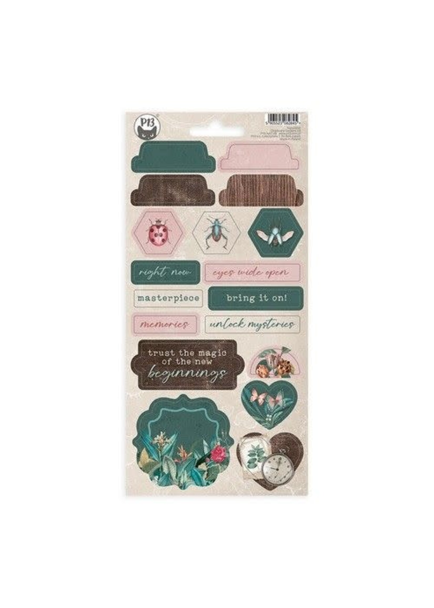 Piatek 13 Piatek13 - Chipboard sticker sheet Naturalis 03 P13-NAT-36 10,5x22cm (01-24) Artikelnummer 117038/0161