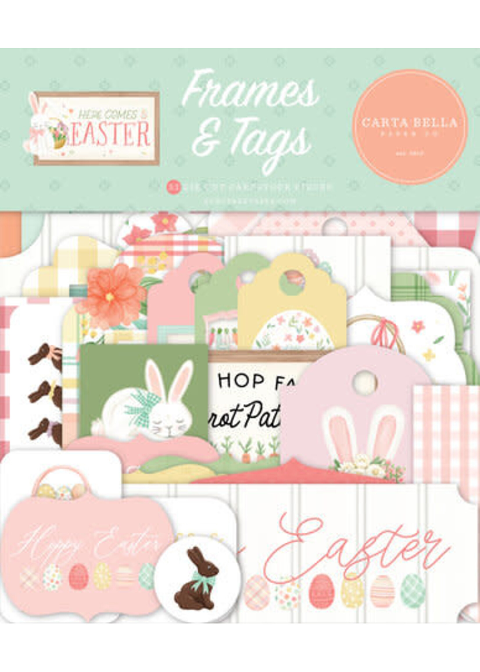 Carta Bella Here Comes Easter Frames & Tags (CBHCE351025)
