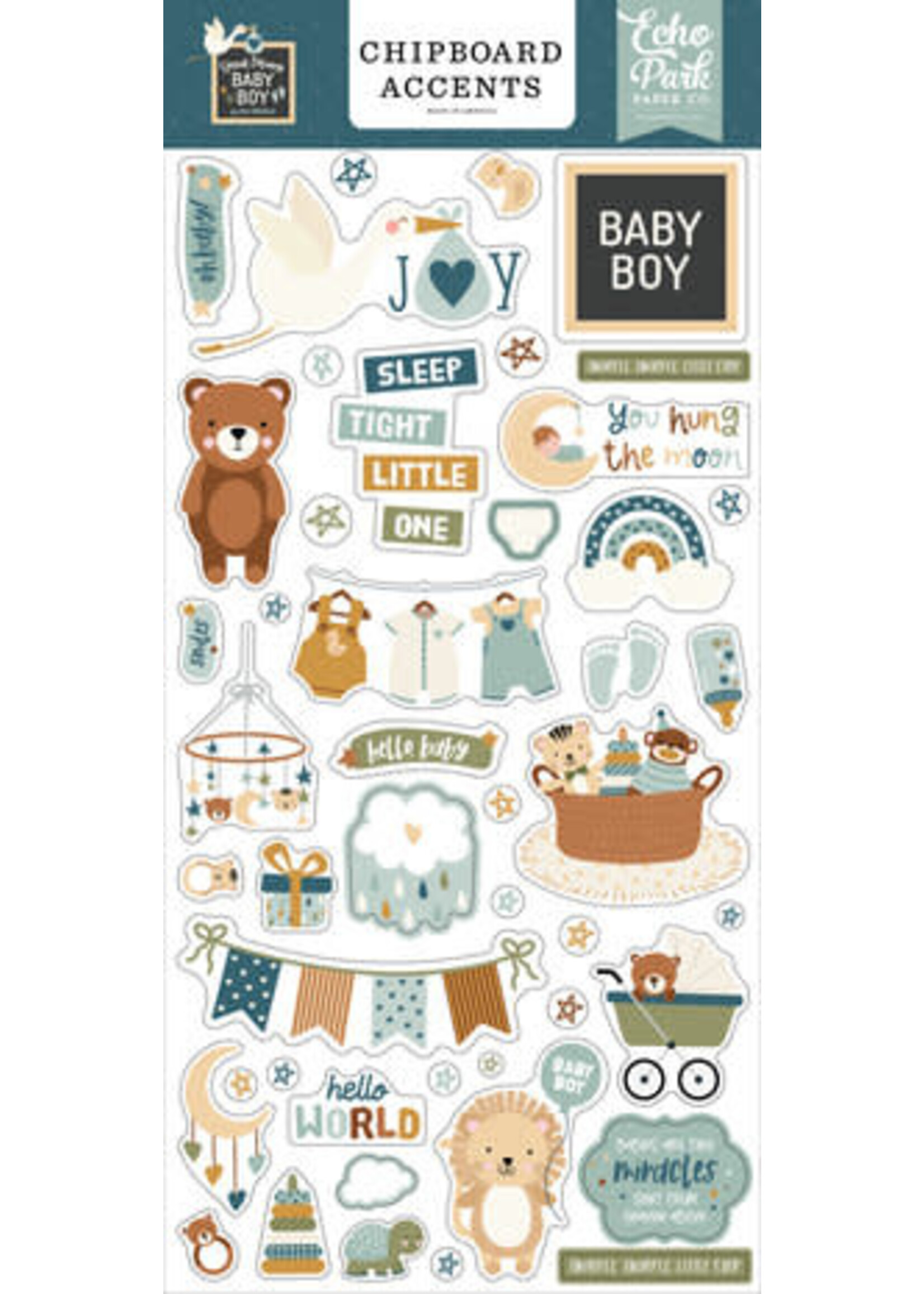 Special Delivery Baby Boy Chipboard Accents (SDB353021