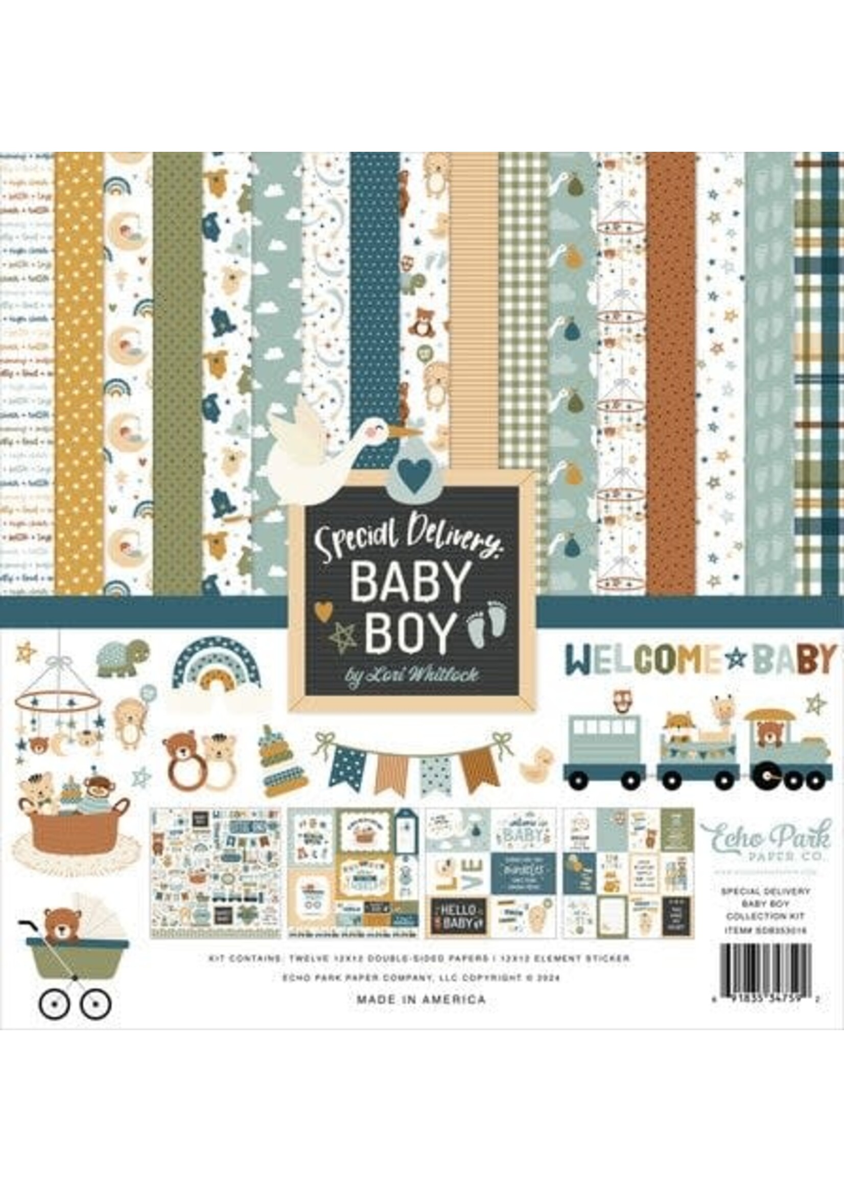 Special Delivery Baby Boy 12x12 Inch Collection Kit (SDB353016)