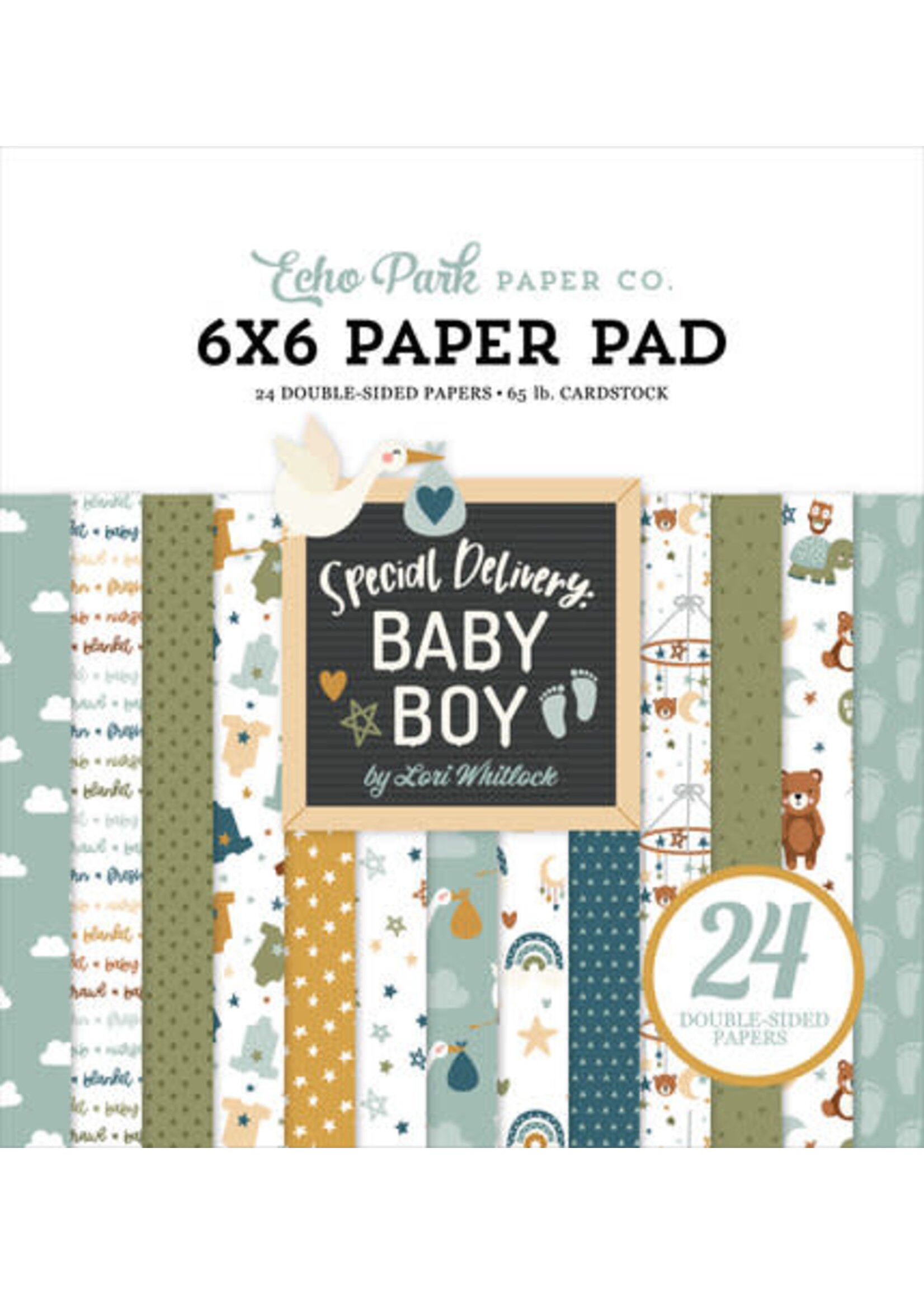 Echo Park Special Delivery Baby Boy 6x6 Inch Paper Pad (SDB353023)