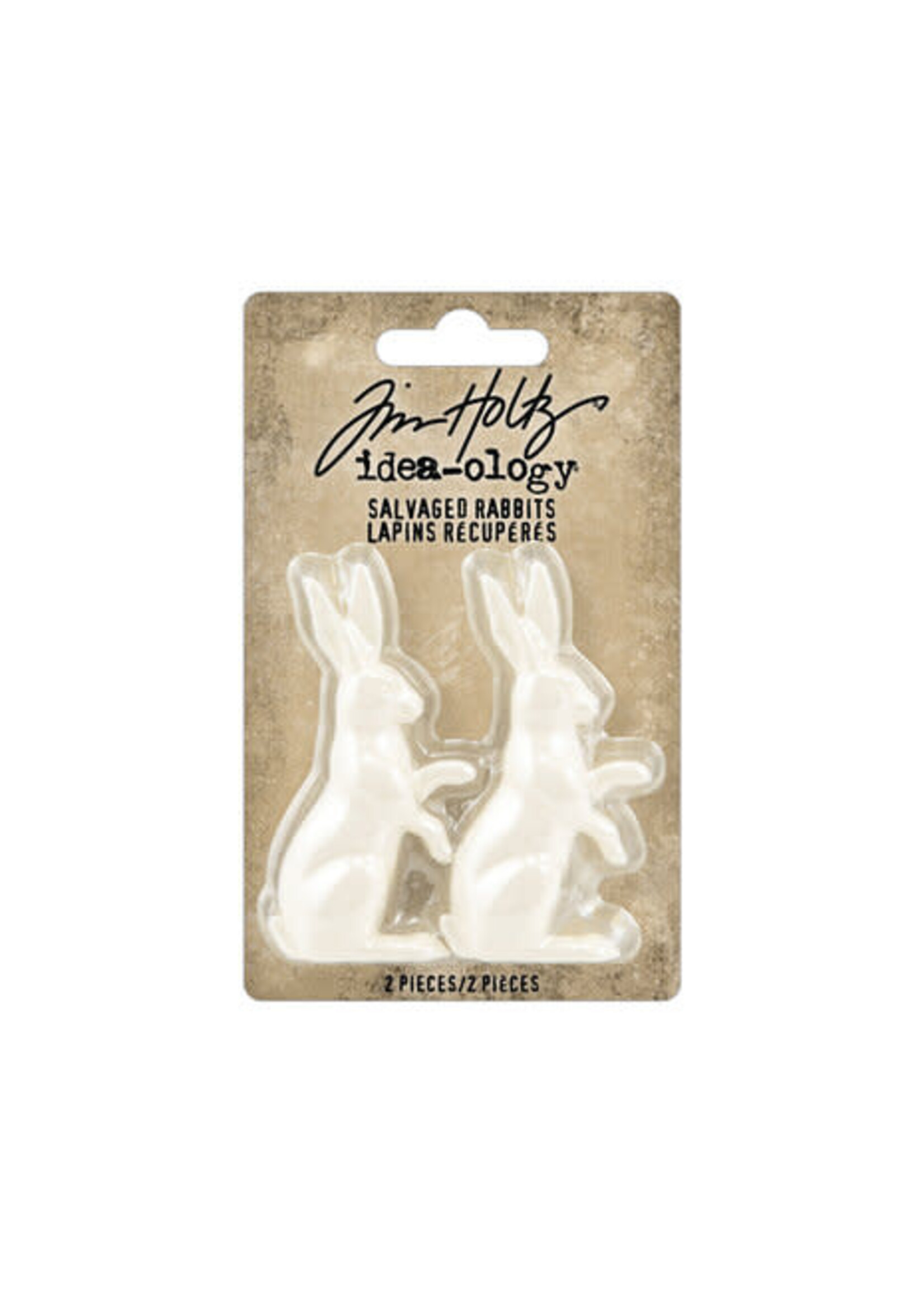 Tim Holtz Salvaged Rabbits (2pcs) (TH94303)