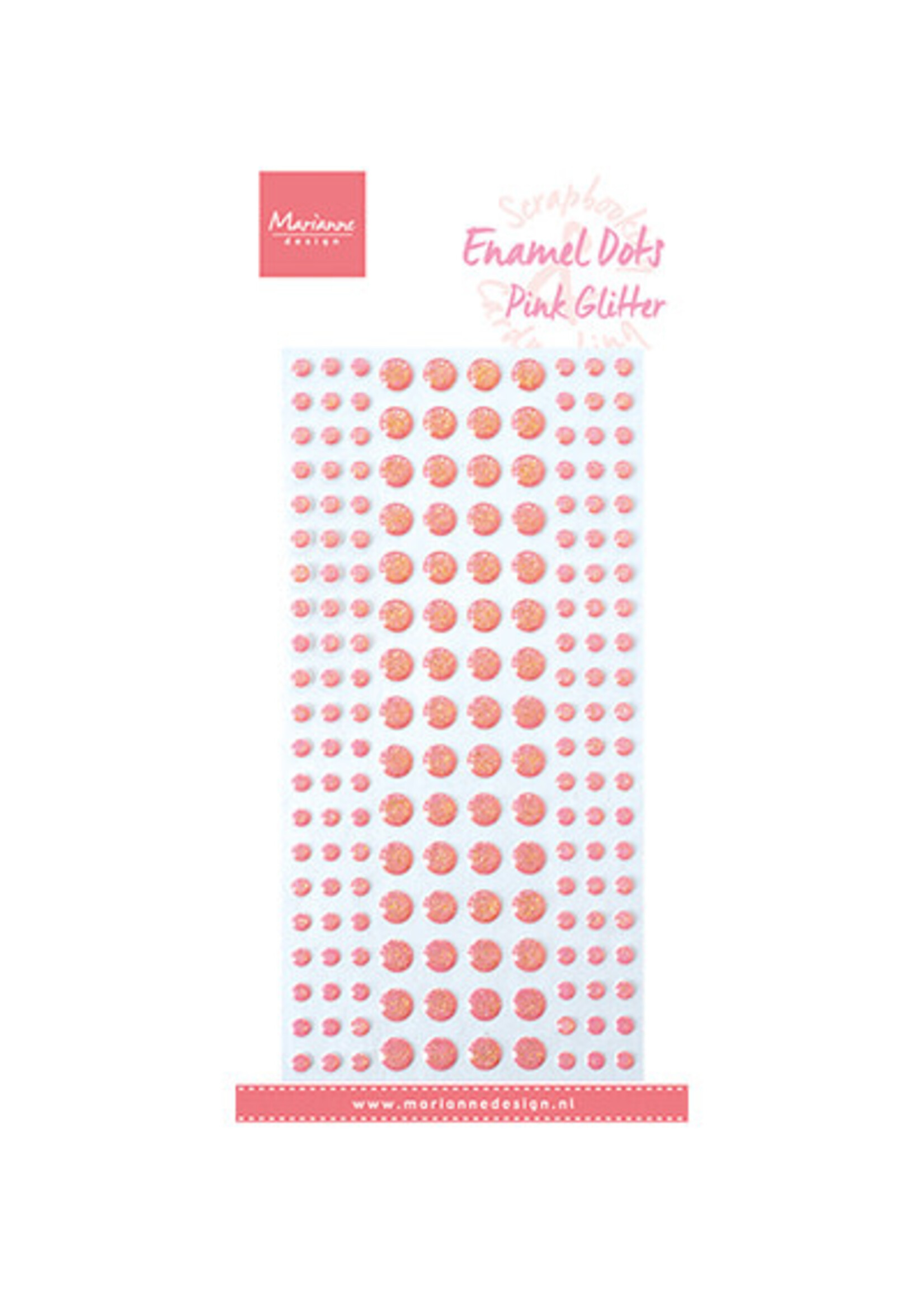 PL4531 - Enamel dots pink glitter