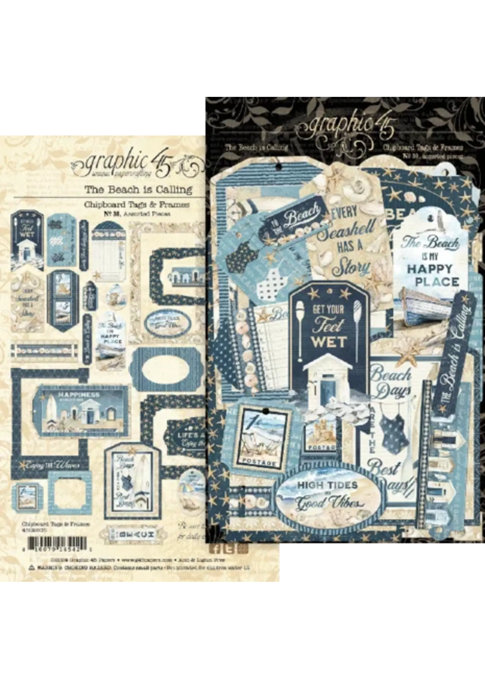 The Beach is Calling Chipboard Tags & Frames (4502805)