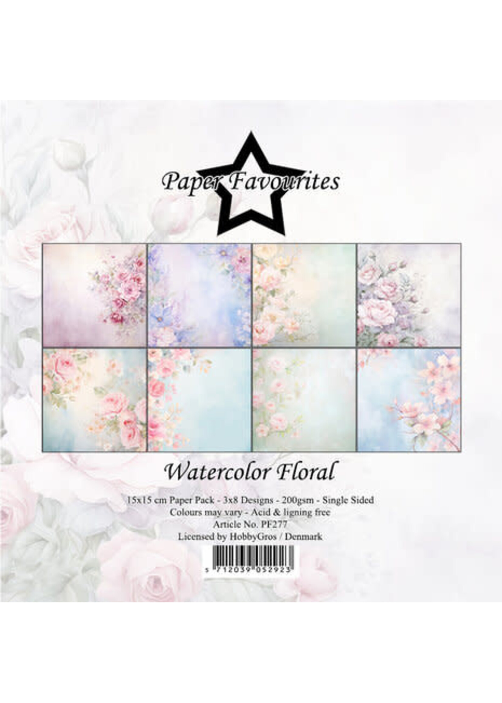 Watercolor Floral 6x6 Inch Paper Pack (PF277)