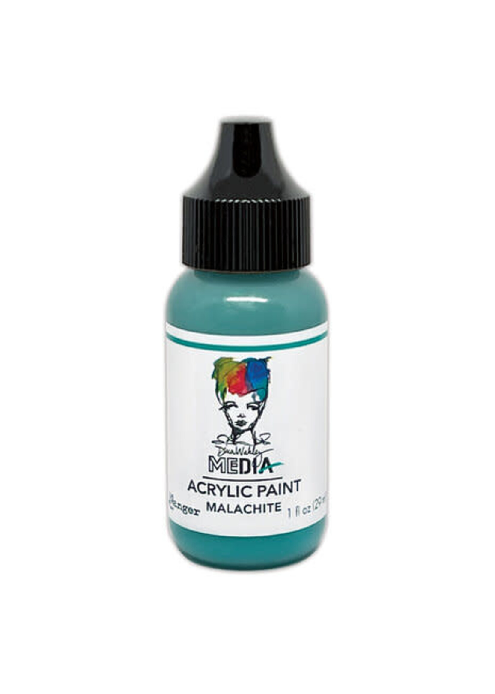 Dina Wakley MEdia Heavy Body Acrylic Paints Malachite 1 fl oz (MDQ85508)