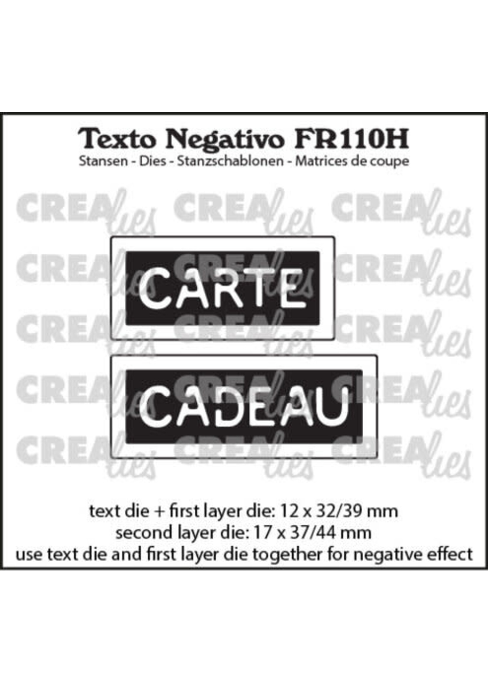 Texto Negativo Stansen French No. 110H Carte Cadeau (FR110H)