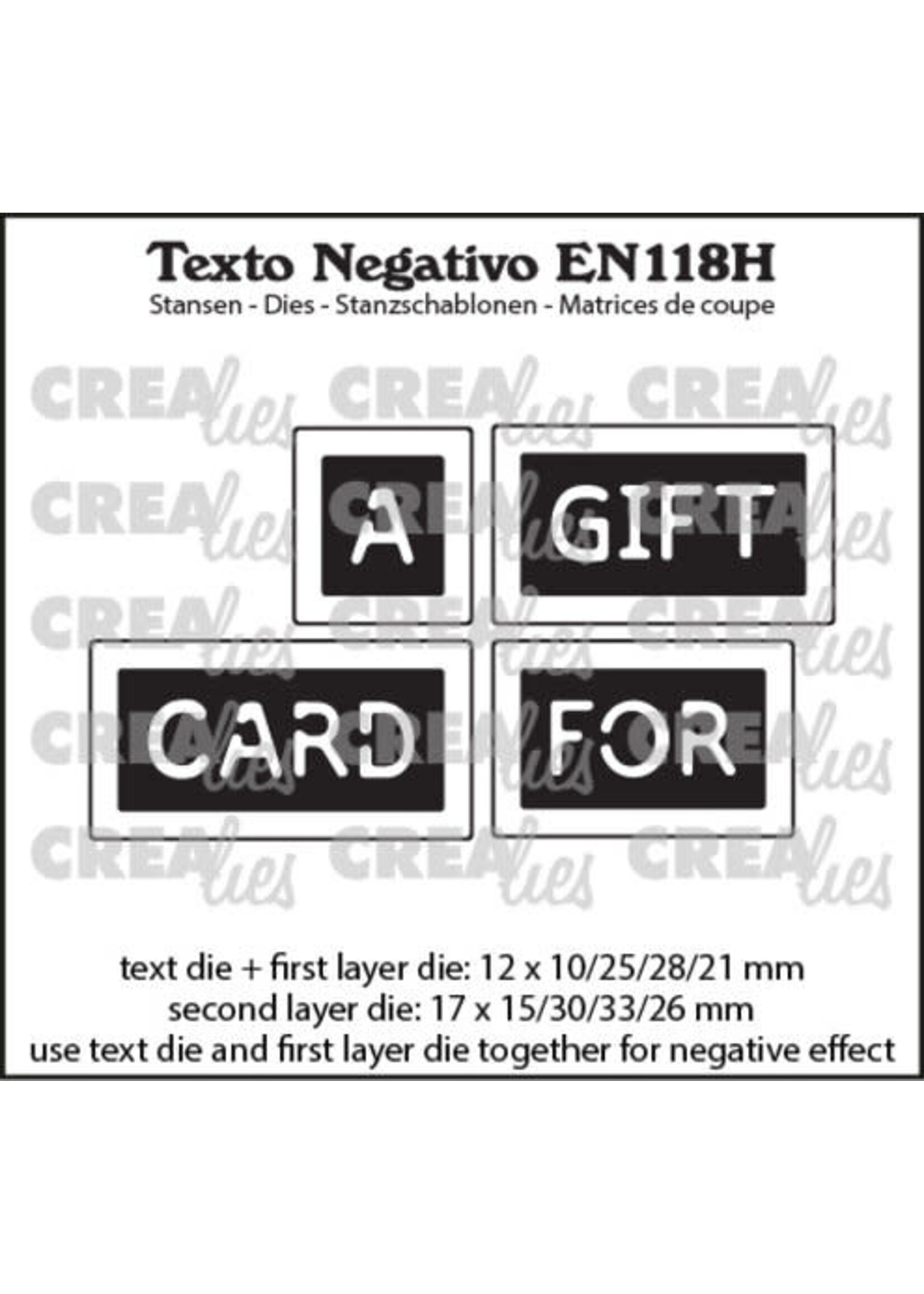Texto Negativo Stansen English No. 118H A Gift Card For (EN118H)