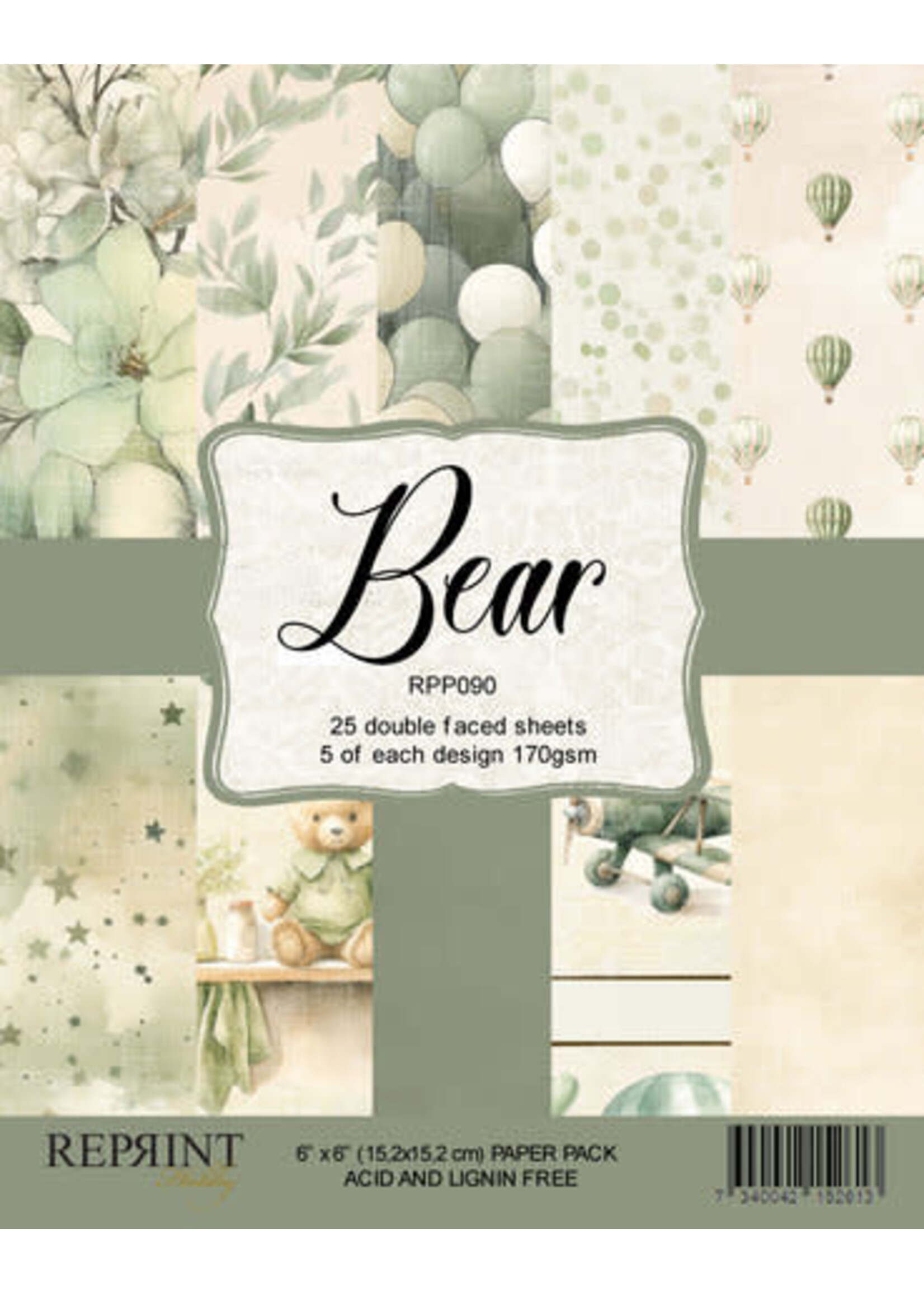 Bear 6x6 Inch Paper Pack (RPP090)