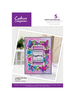 Embossed Frames 3D Embossing Folder, Die & Stamp Happy Butterflies (GEM-3DEF5-MD-STP-HB)