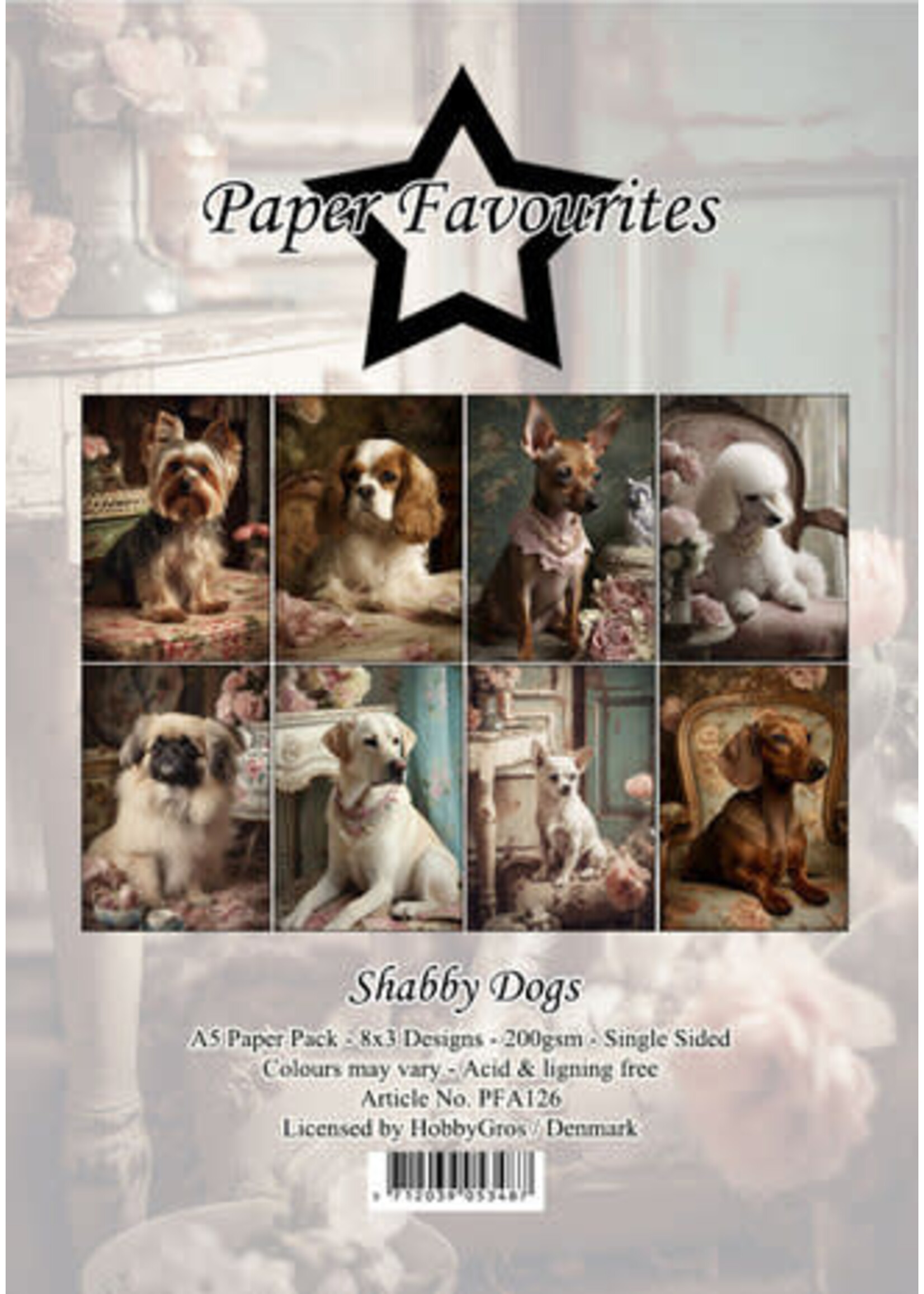 Shabby Dogs A5 Paper Pack (PFA126)