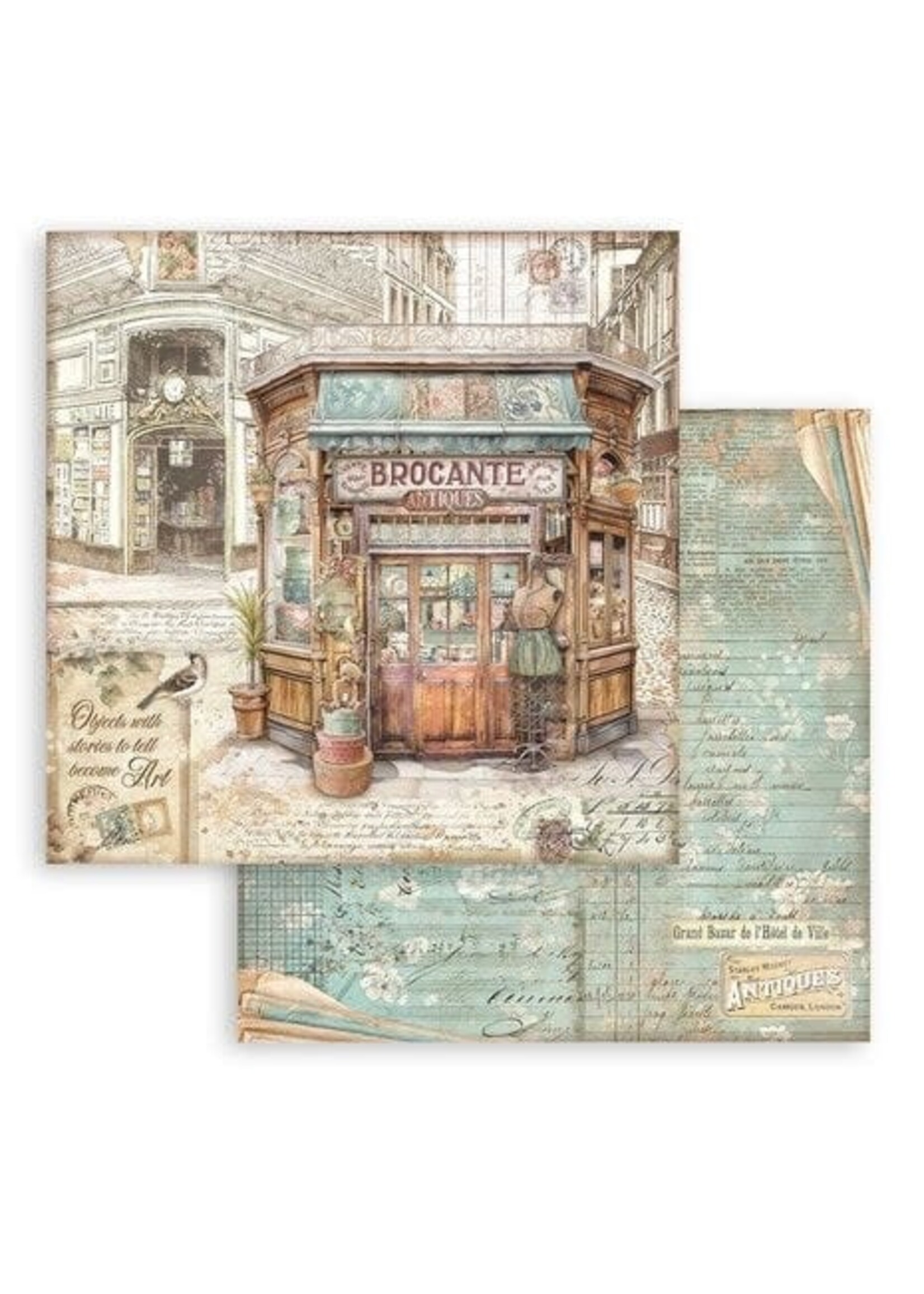 Brocante Antiques 8x8 Inch Paper Pack (SBBS100)