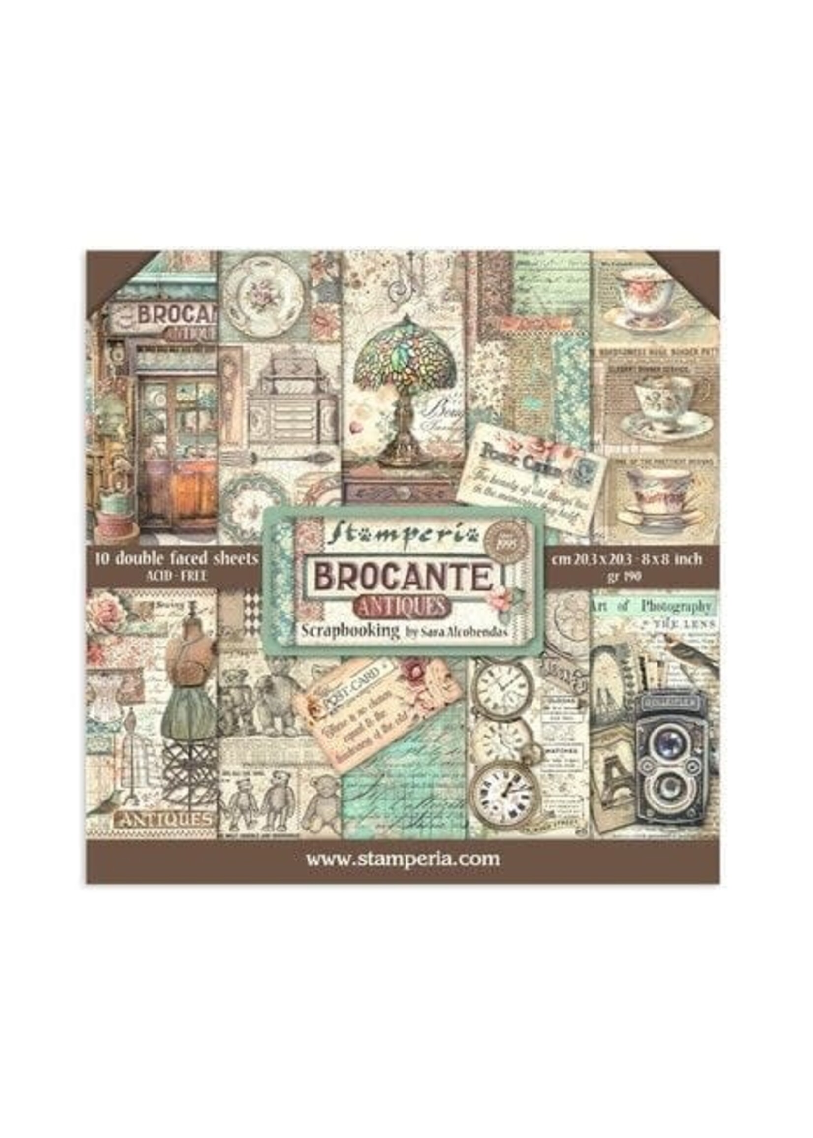 Brocante Antiques 8x8 Inch Paper Pack (SBBS100)