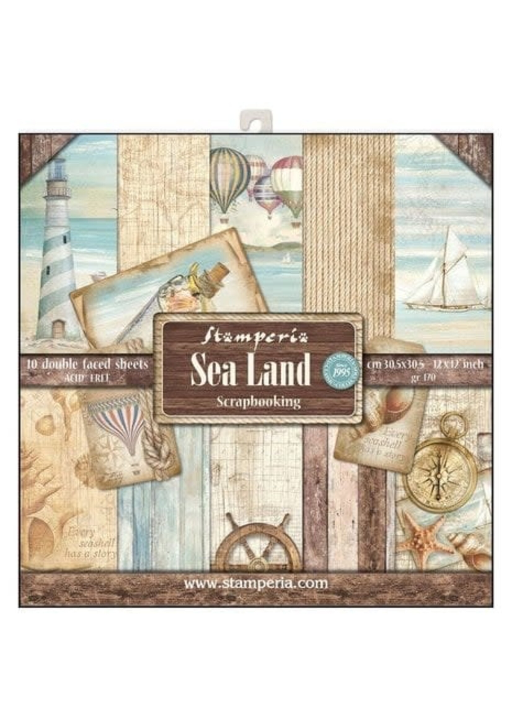 Sea Land 12x12 Inch Paper Pack (SBBL37)
