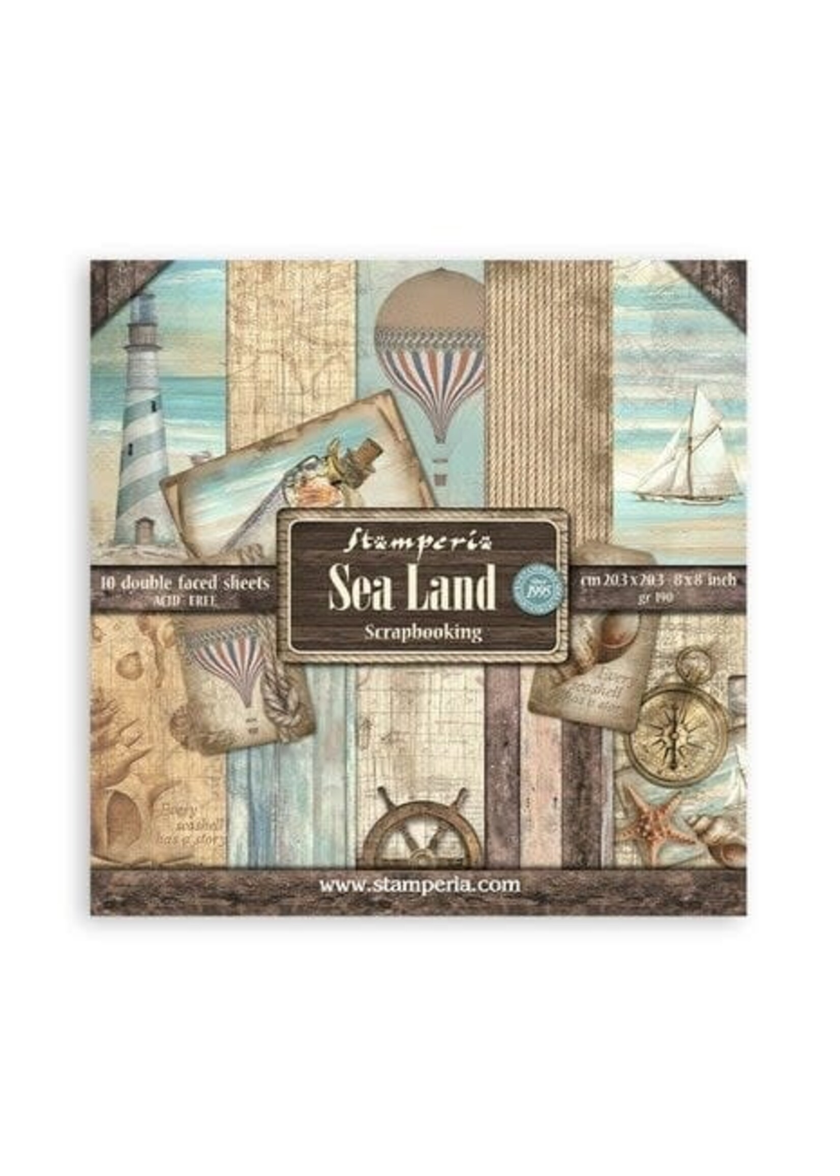 Sea Land 8x8 Inch Paper Pack (SBBS101)