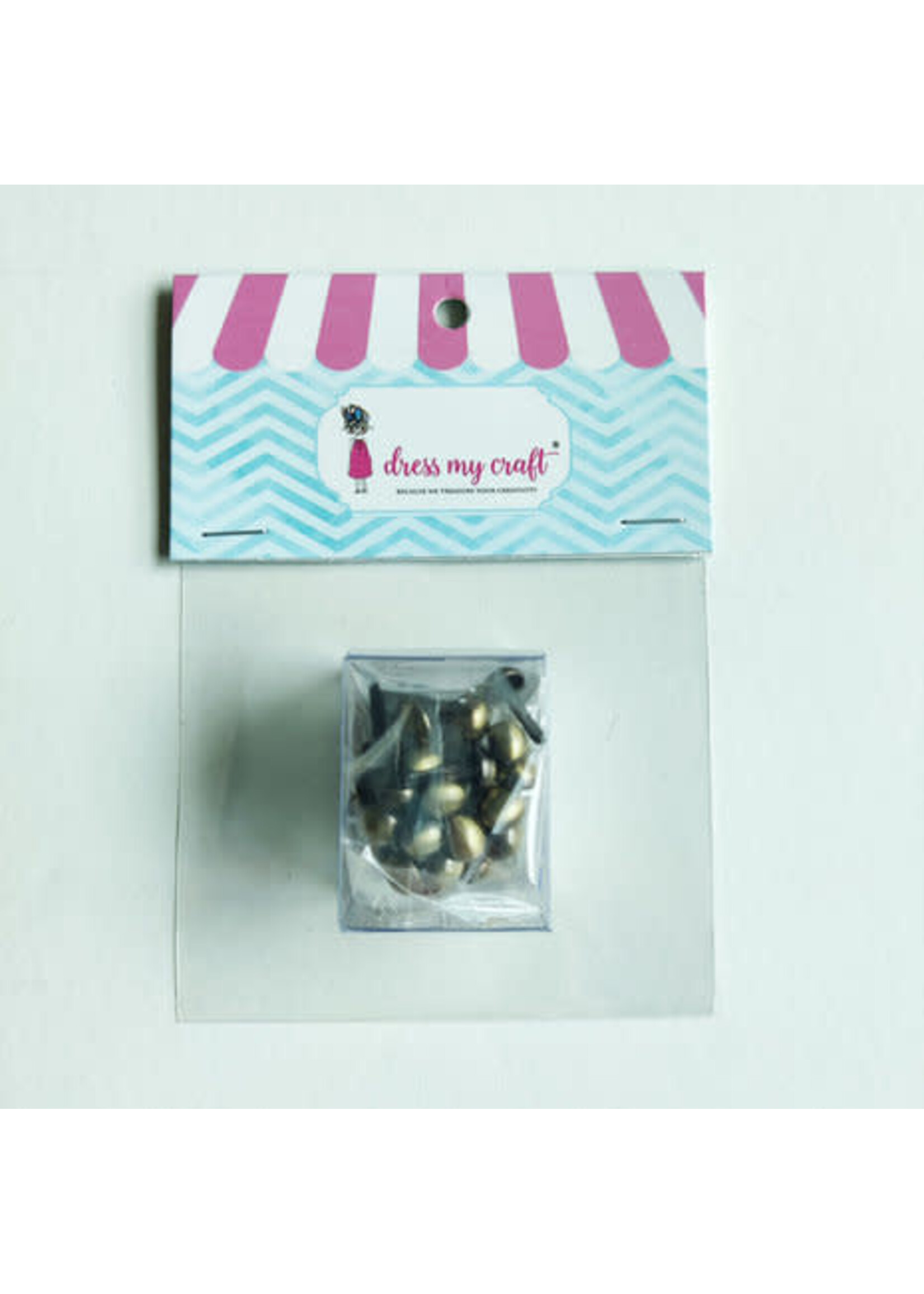 Dress my craft Brads Antique Bronze Round 6mm (50pcs) (DMCFA4309)