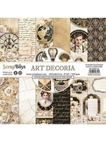 ScrapBoys Art Decoria paperpad 12 vl+cut out elements-DZ SB-ARDE-10 250gr 20,3x20,3cm