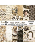 ScrapBoys Art Decoria paperset 12 vl+cut out elements-DZ SB-ARDE-08 250gr 30,5cmx30,5cm