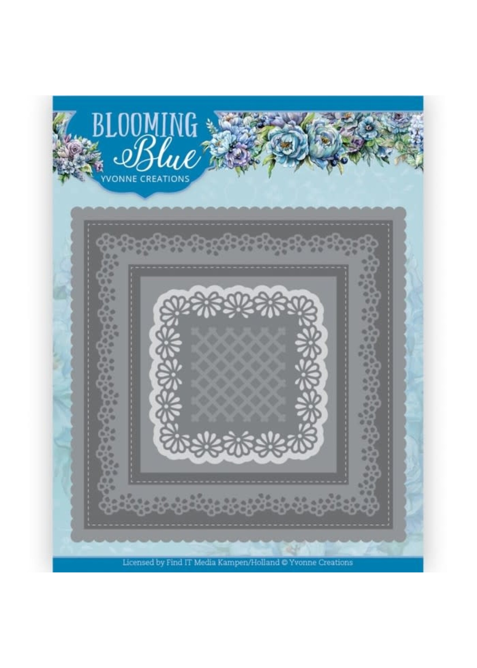 Dies - Yvonne Creations - Blooming Blue - Blooming Square