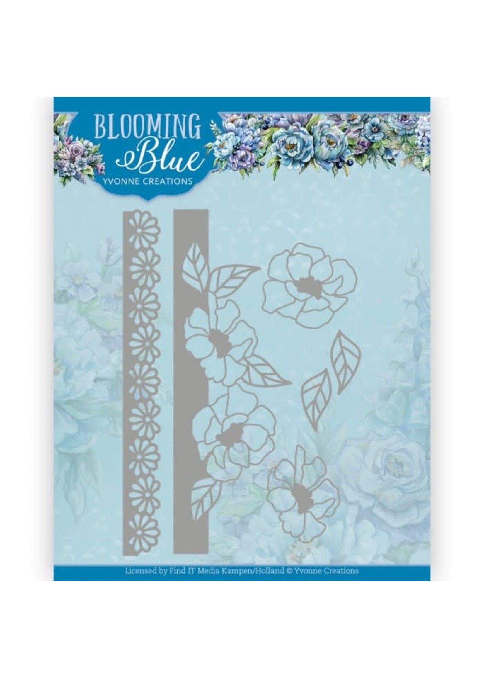 Dies - Yvonne Creations - Blooming Blue - Blooming Borders