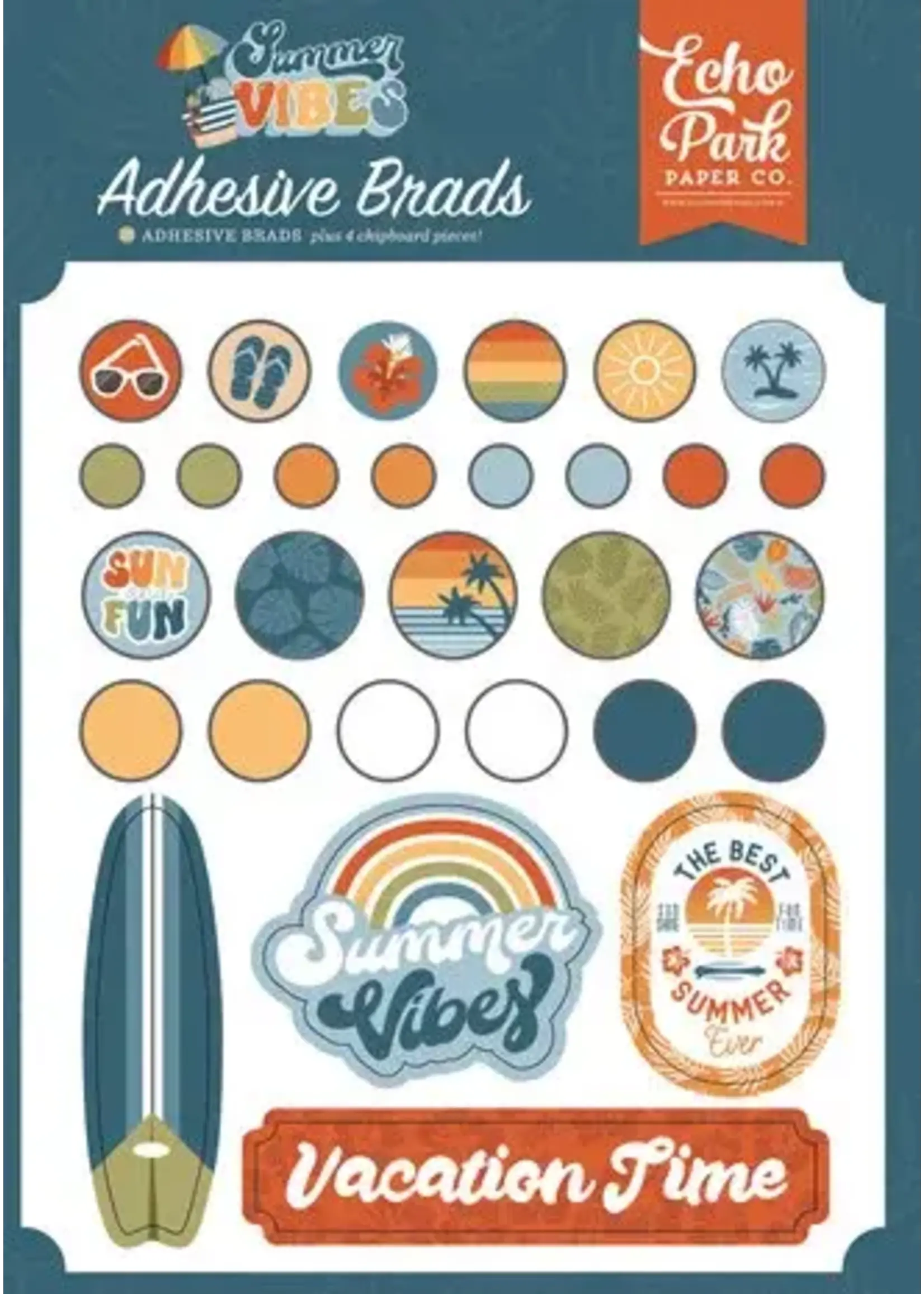 Summer Vibes Adhesive Brads (SV365020)