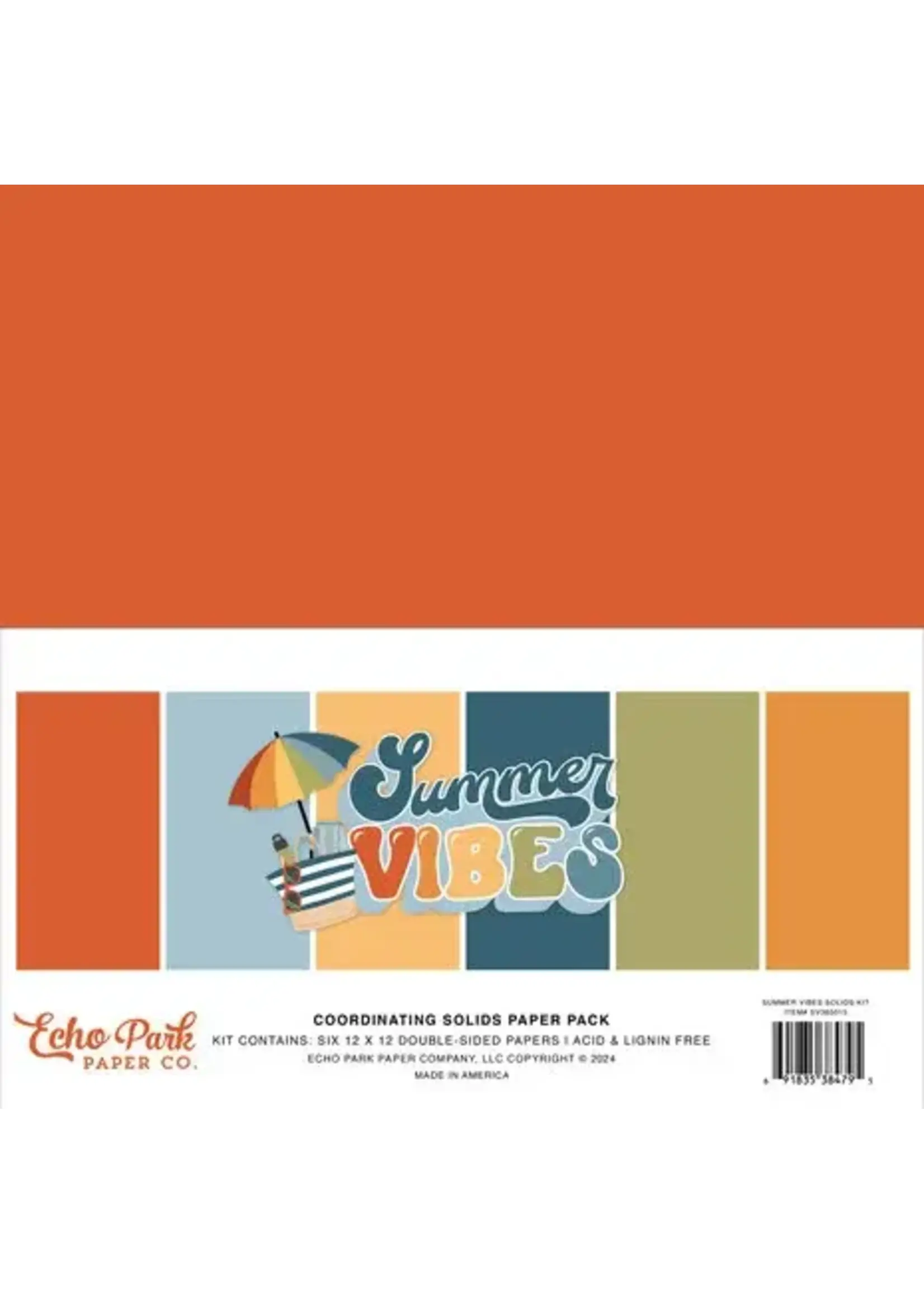 Summer Vibes 12x12 Inch Coordinating Solids Paper Pack (SV365015