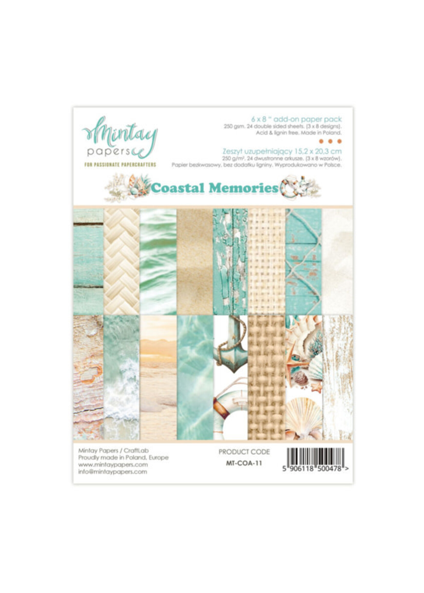 6 X 8 ADD-ON PAPER PAD - COASTAL MEMORIES