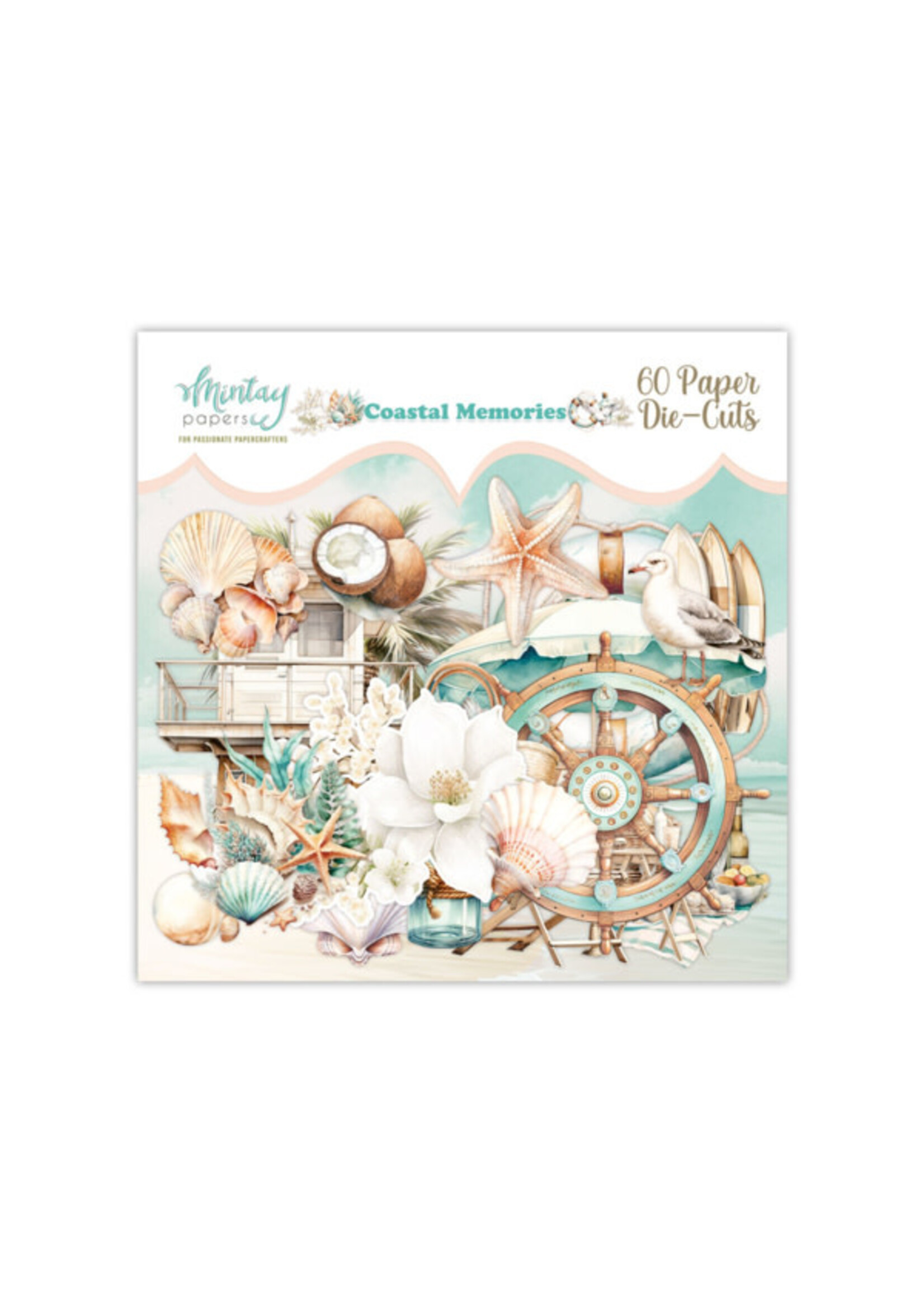 PAPER DIE-CUTS - COASTAL MEMORIES, 60 STUKS