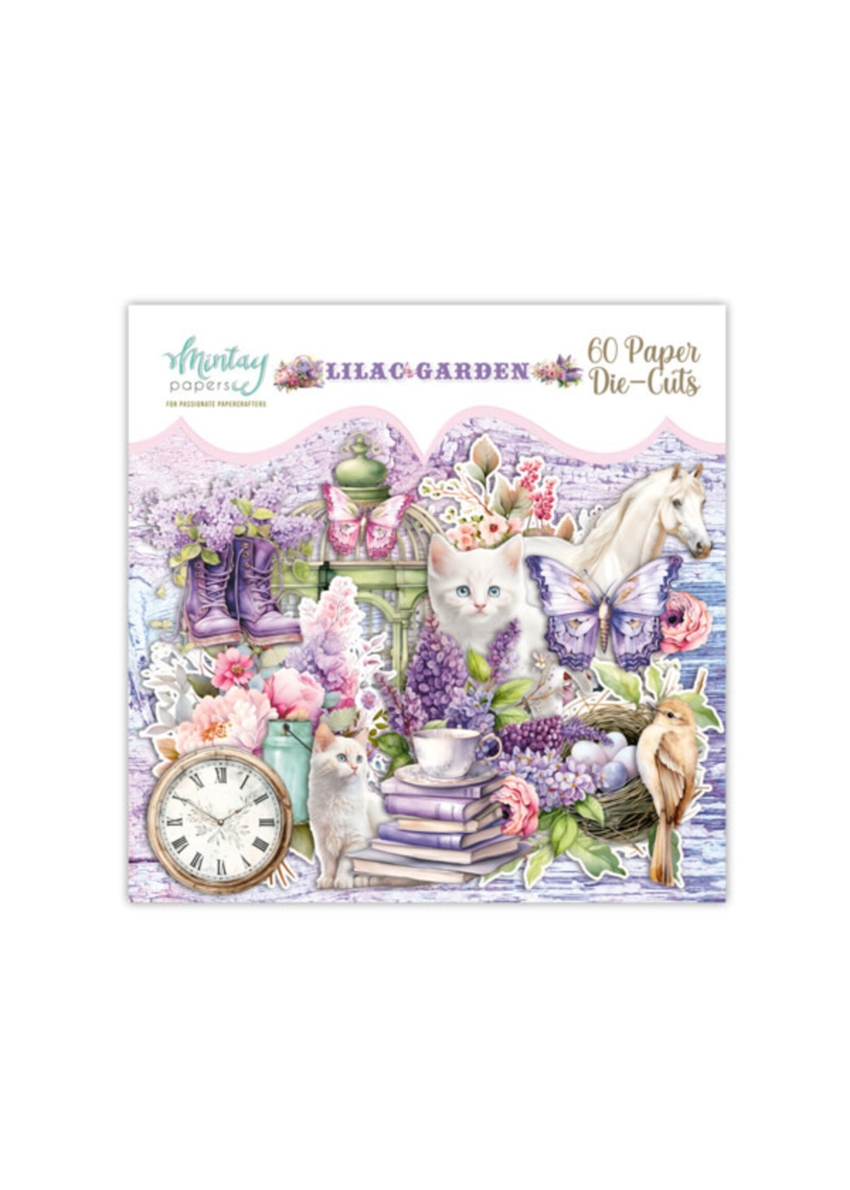 PAPIER DIE-CUTS - LILAC GARDEN, 60 STUKS