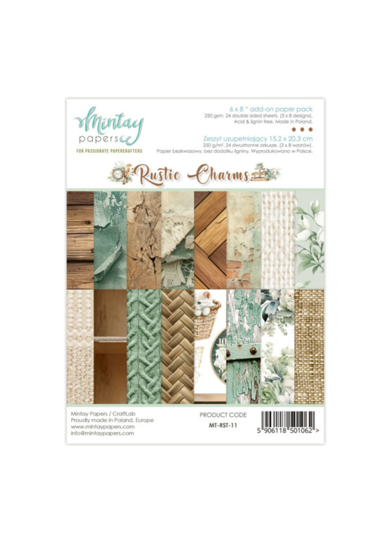 6 X 8 ADD-ON PAPER PAD - RUSTIEKE CHARMS