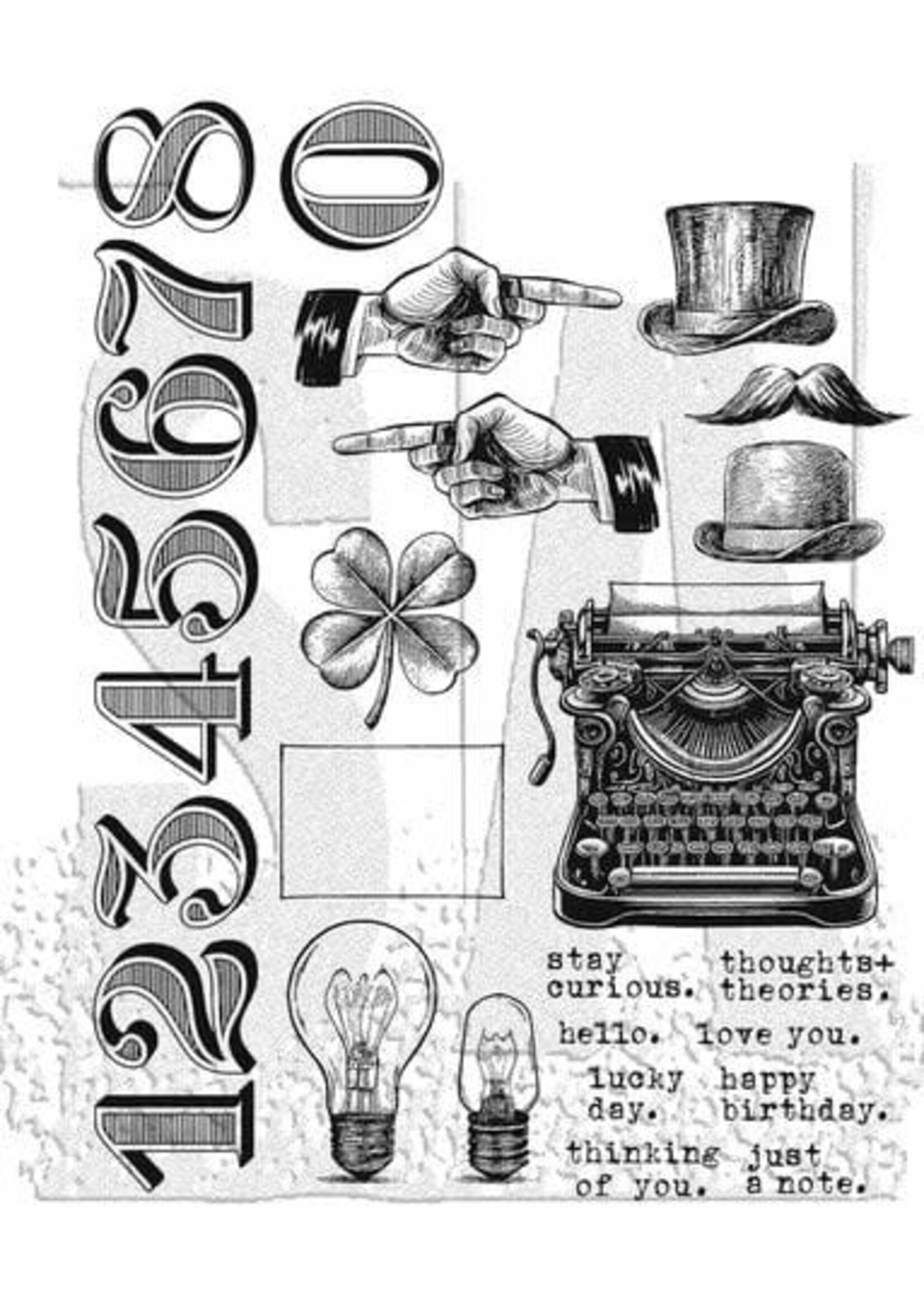 Curiosity Shop Tim Holtz Cling Stamps (CMS482)