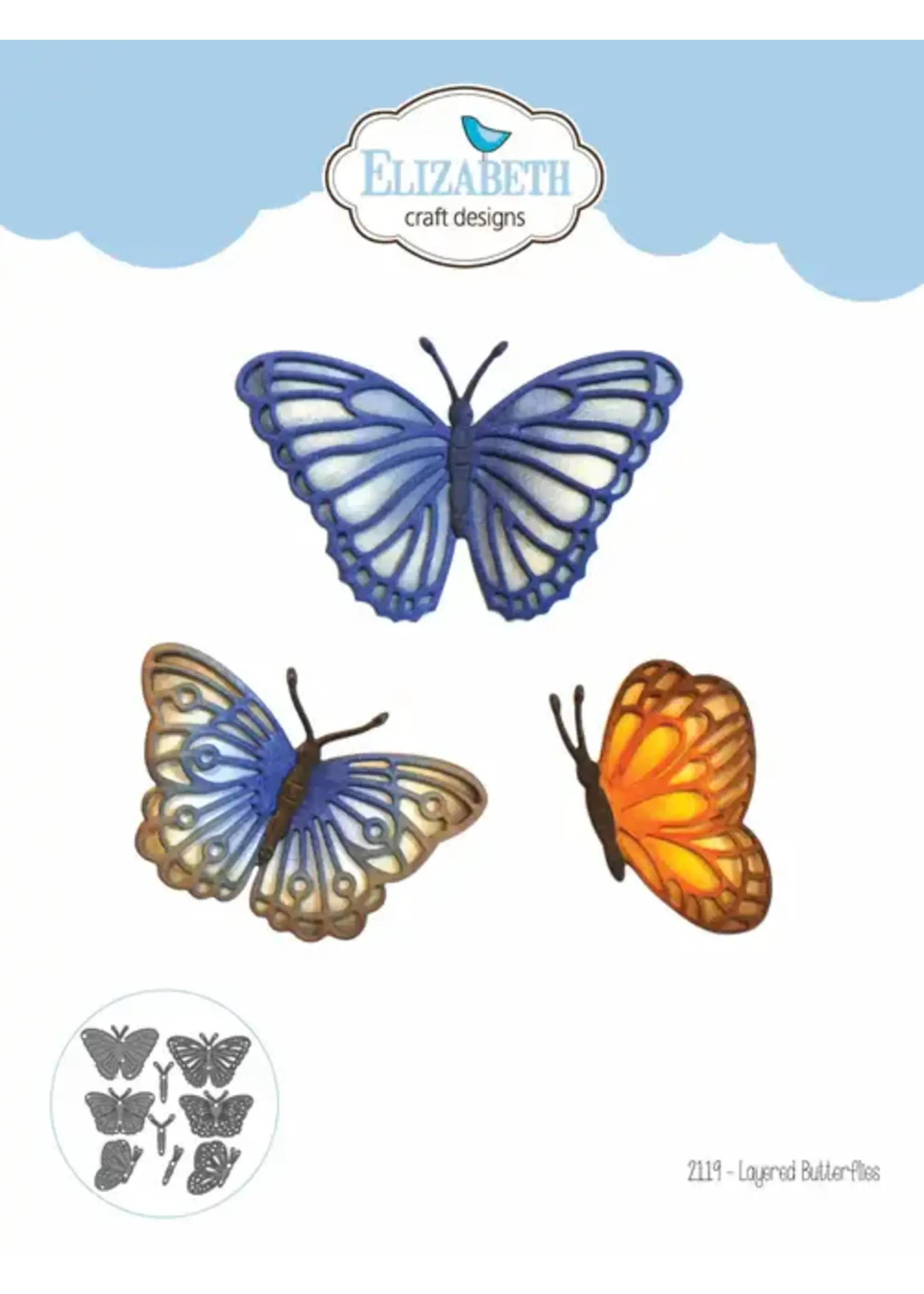 Gelaagde vlinders PAPIEREN BLOEMENSKU: 2119
