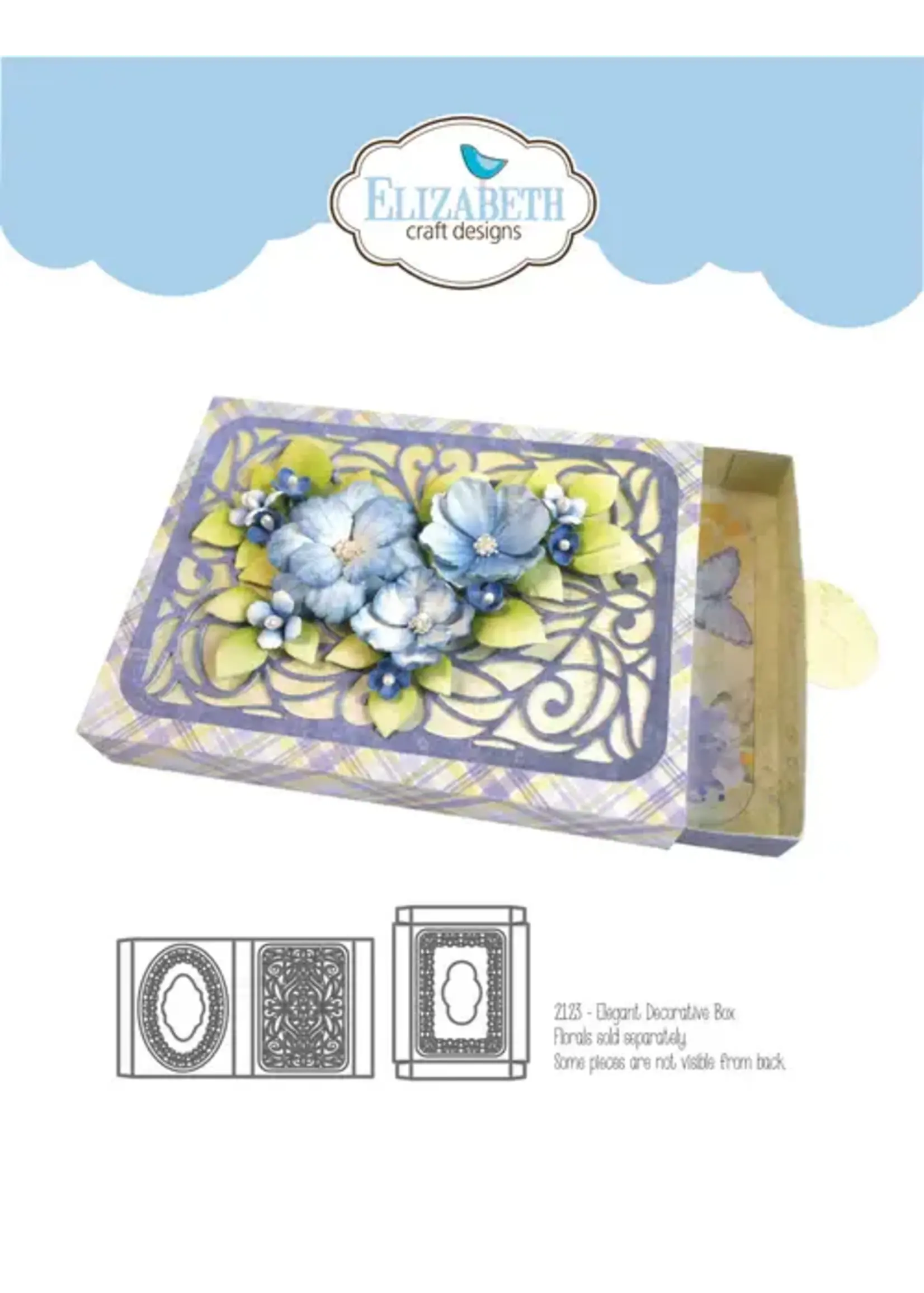 Elegante decoratieve doos PAPIEREN BLOEMENSKU: 2123