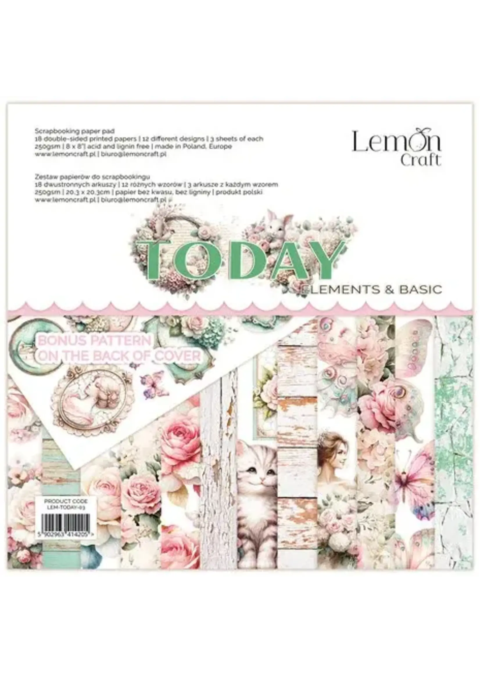 Today Elements & Basics 8x8 Inch Paper Pad (LEM-TODAY-03)