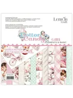 Cotton Candy Girl Elements & Basic Small 8x8 Inch Paper Pad (LEM-COTCAN-03)