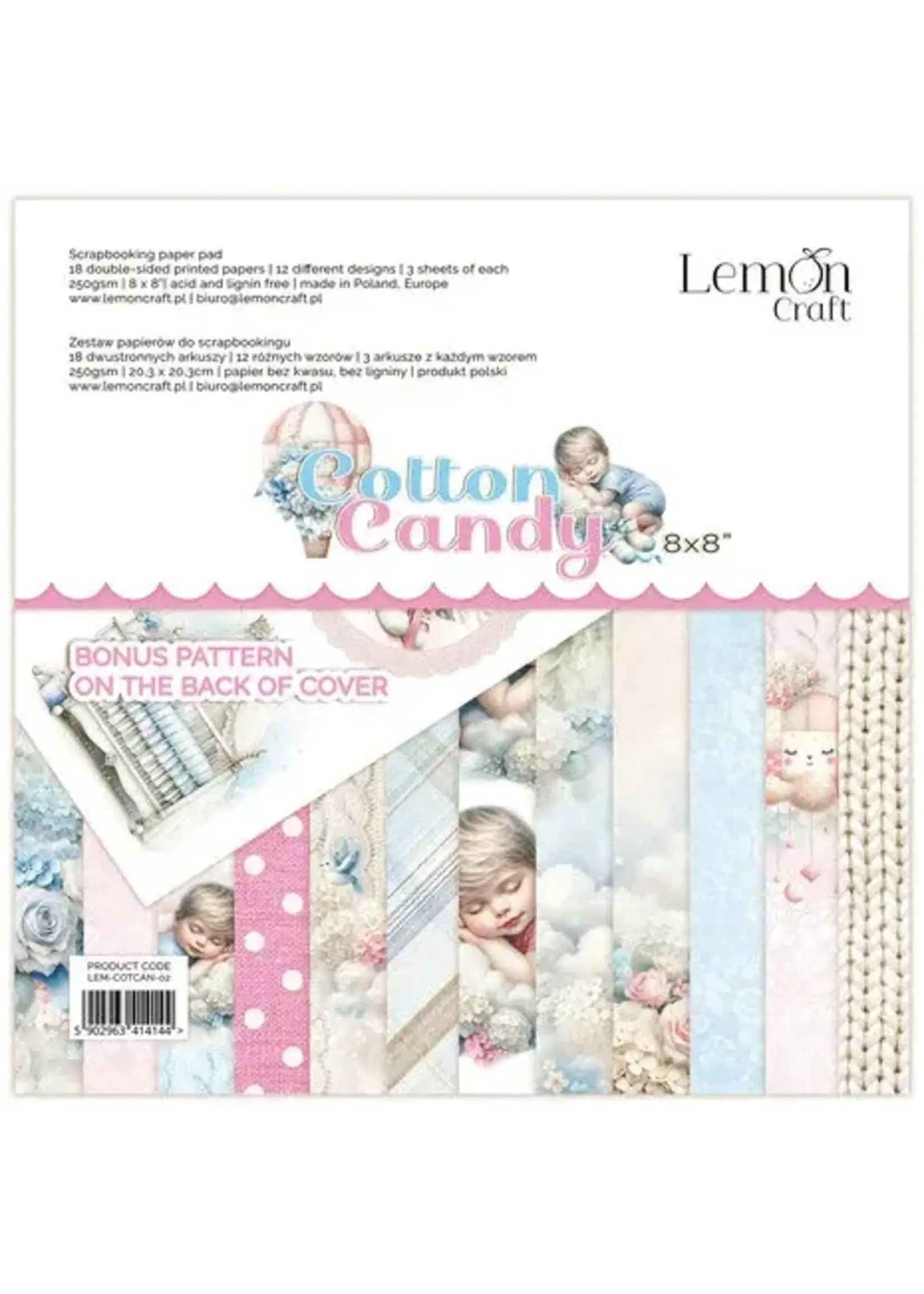 Cotton Candy 8x8 Inch Paper Pad (LEM-COTCAN-02)