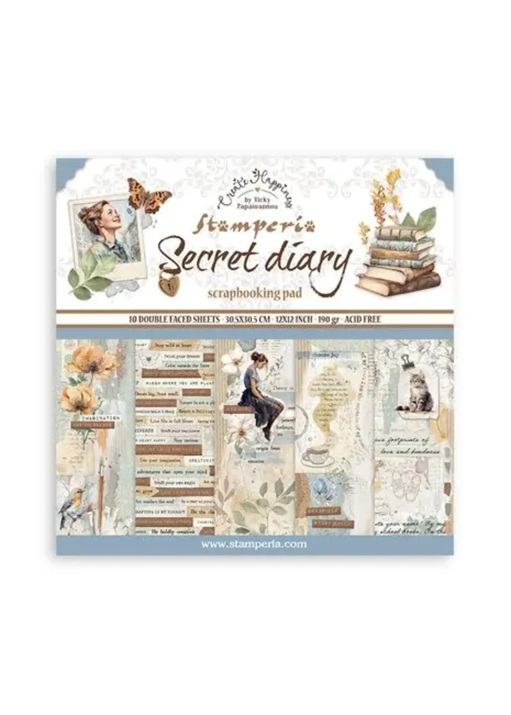 Create Happiness Secret Diary 12x12 Inch Paper Pack (SBBL152)