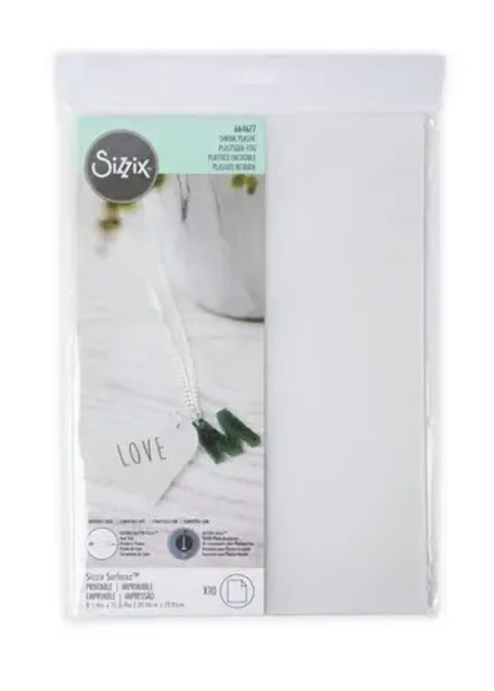 Shrink Plastic 8 1/4x11 3/4 Inch Printable (10pcs) (664677)