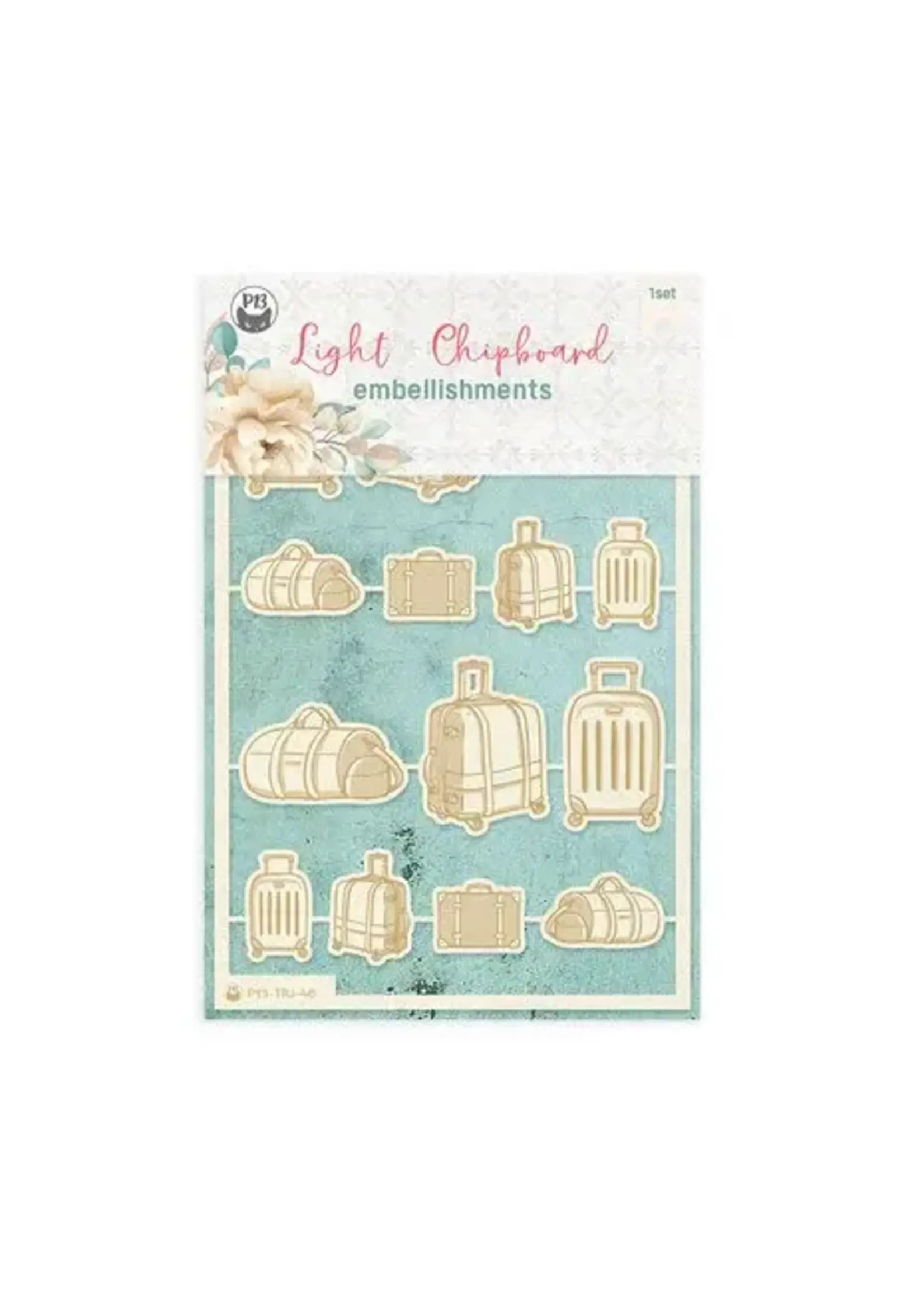 Travel Journal Light Chipboard Embellishments 03 (14pcs) (P13-TRJ-46)