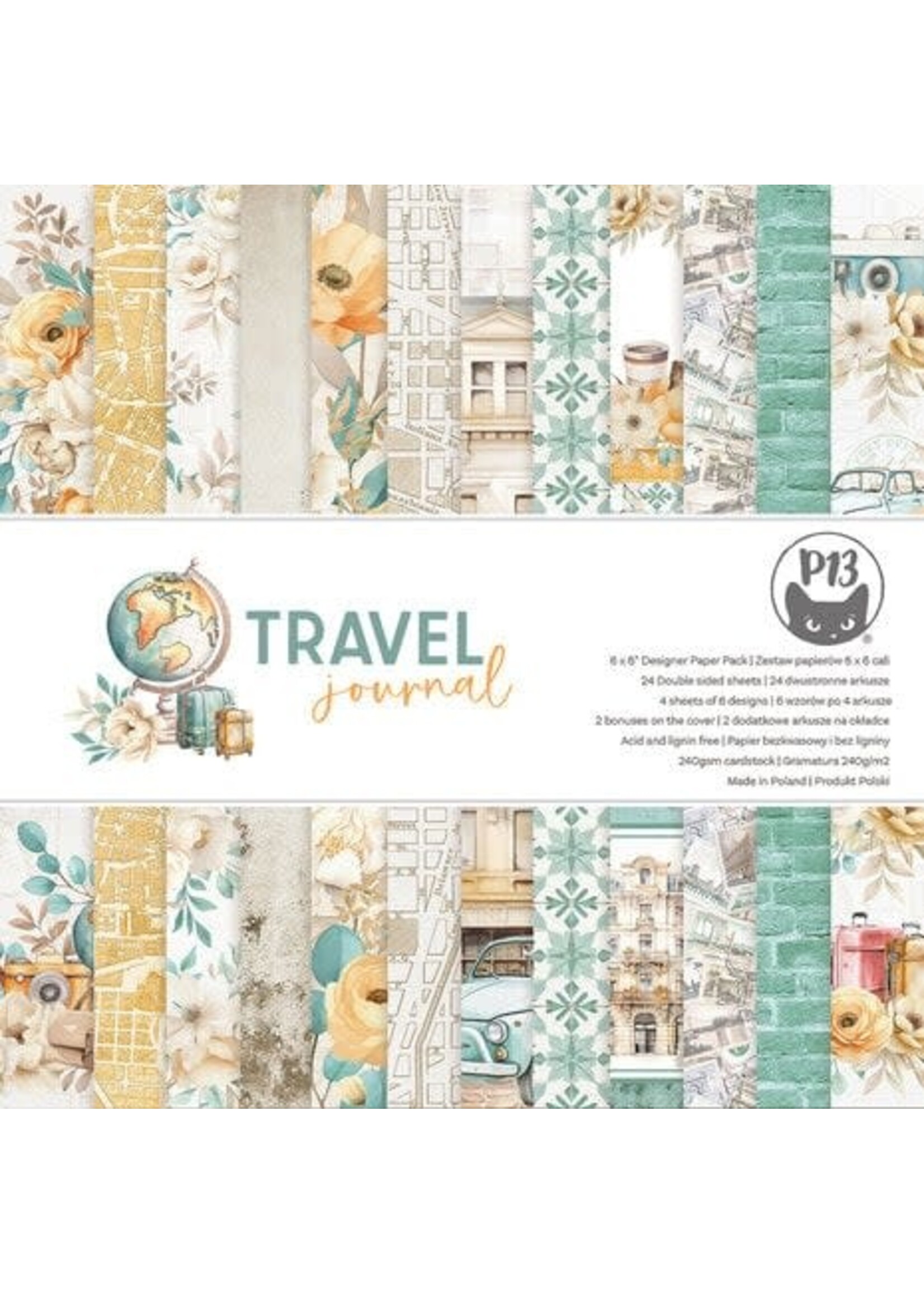 Travel Journal 6x6 Inch Paper Pad (P13-TRJ-09)