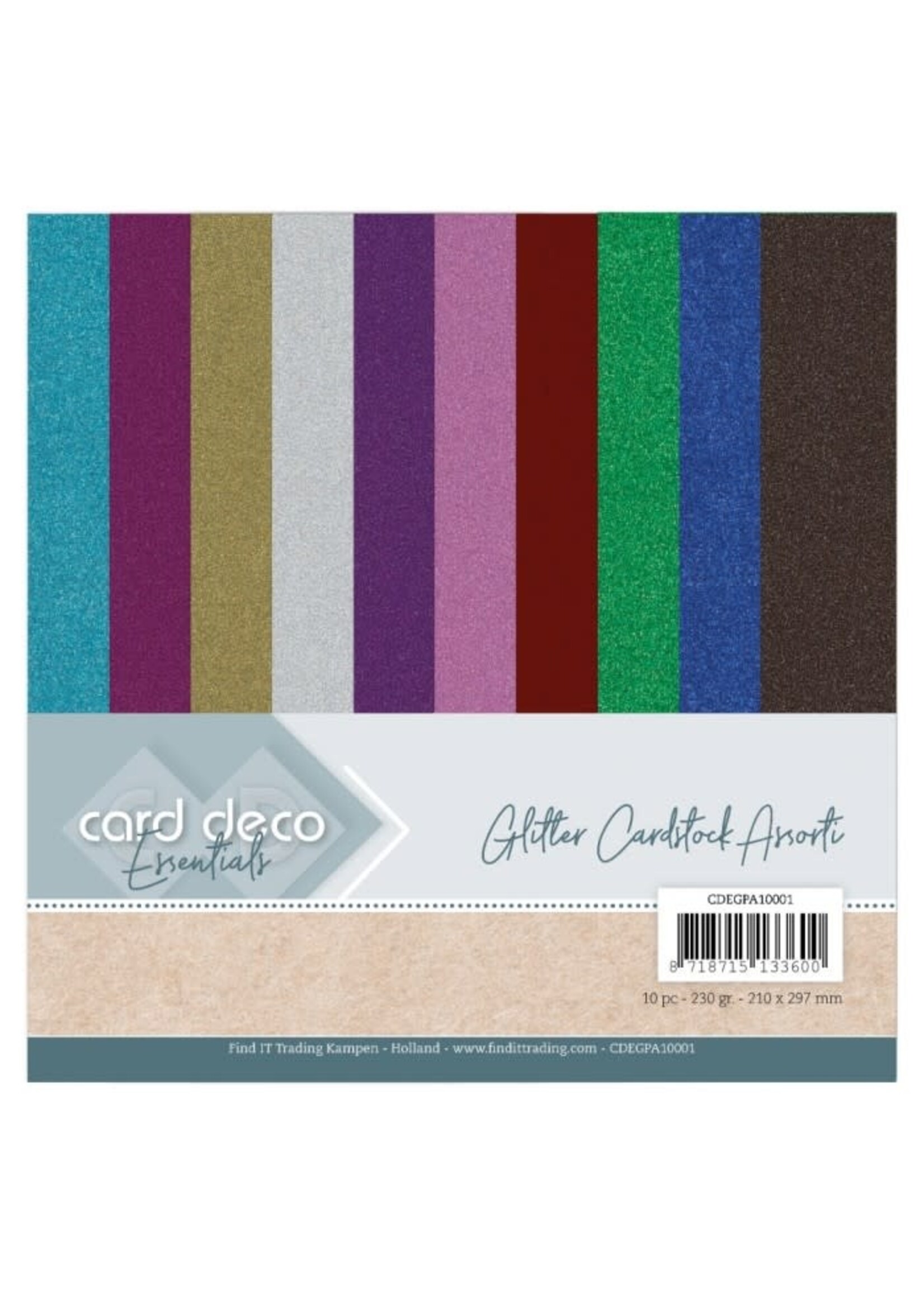 Card Deco Essentials - Glitterkarton Assorti