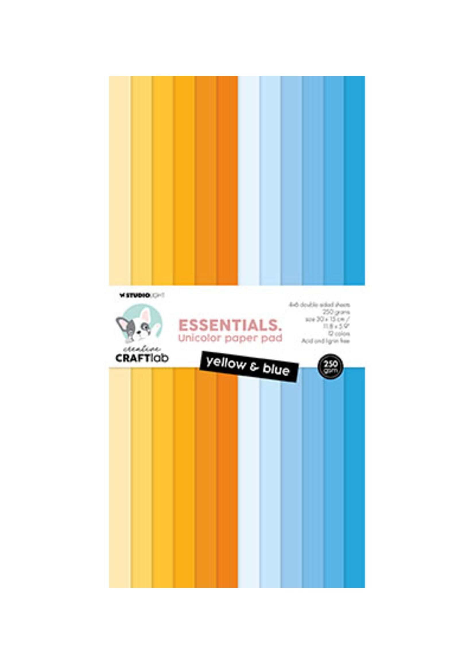 CCL-ES-UPP178 - Paper Pad Yellow & blue Essentials nr.178
