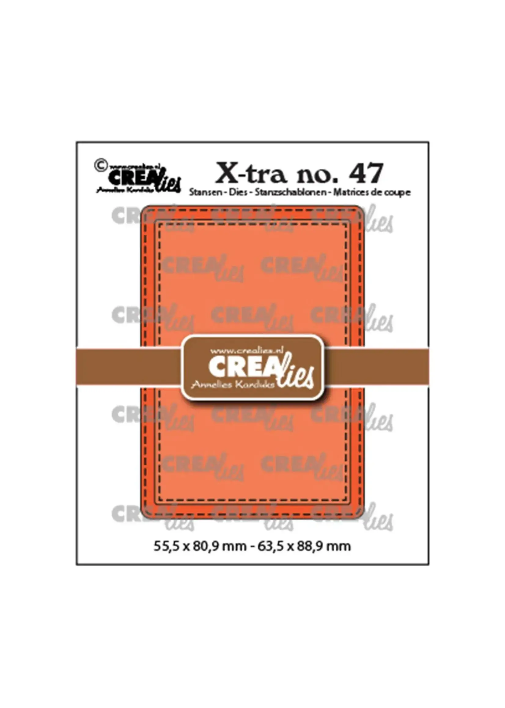 Crealies • Xtra dies ATC stiksteeklijn CrealiesCLXTRA47