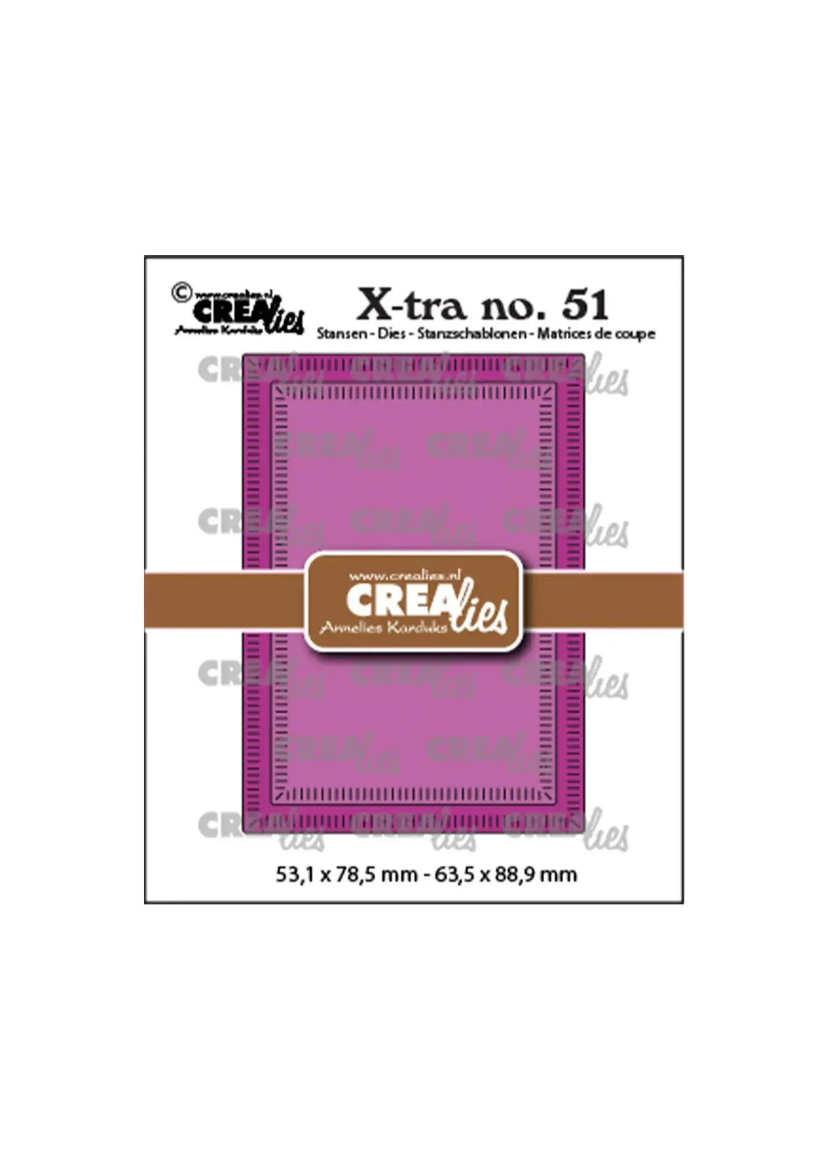 Crealies • X-tra snijmal ATC met kleine streepjes CrealiesCLXTRA51