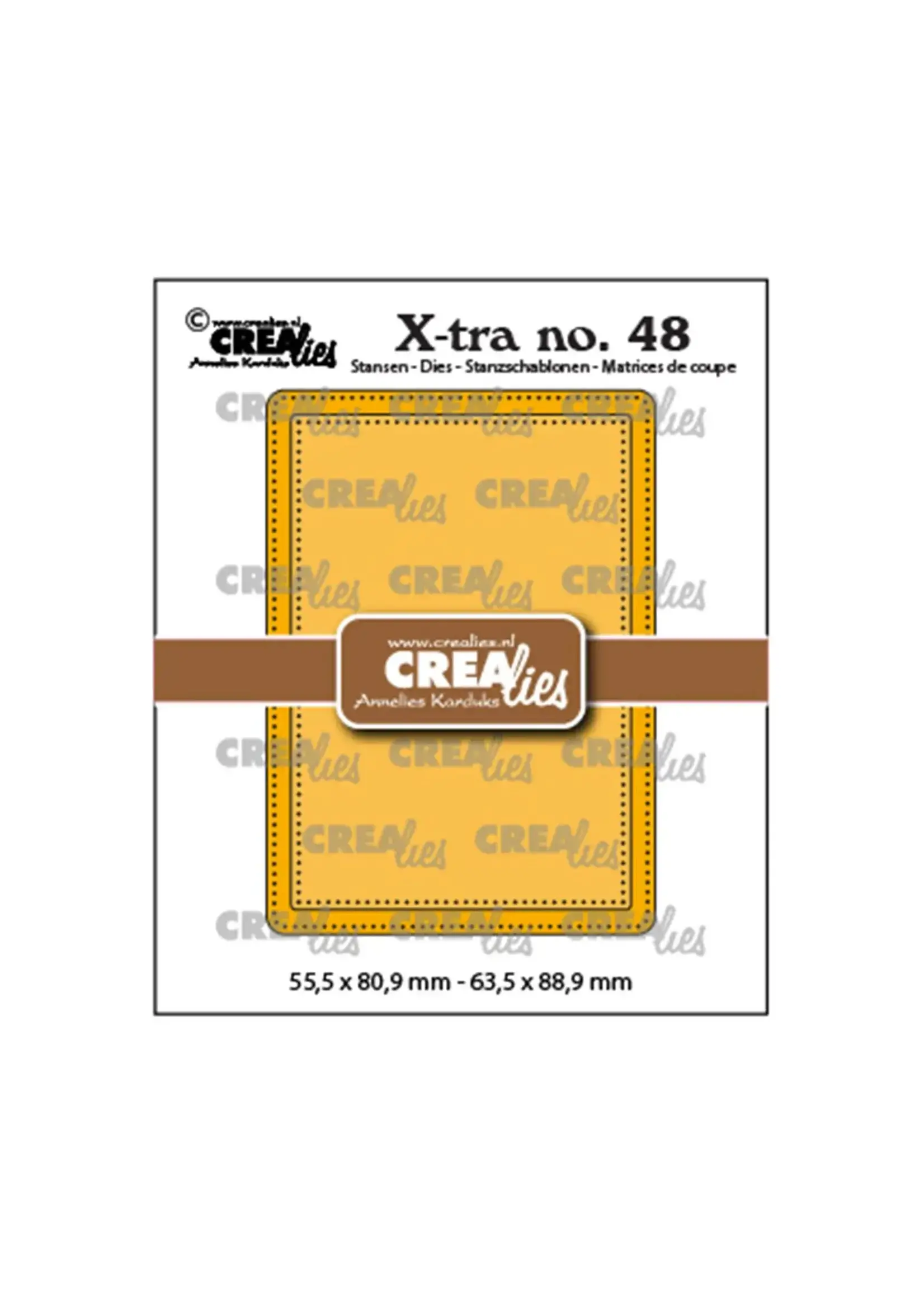 Crealies • Xtra dies ATC stippenlijn CrealiesCLXTRA48