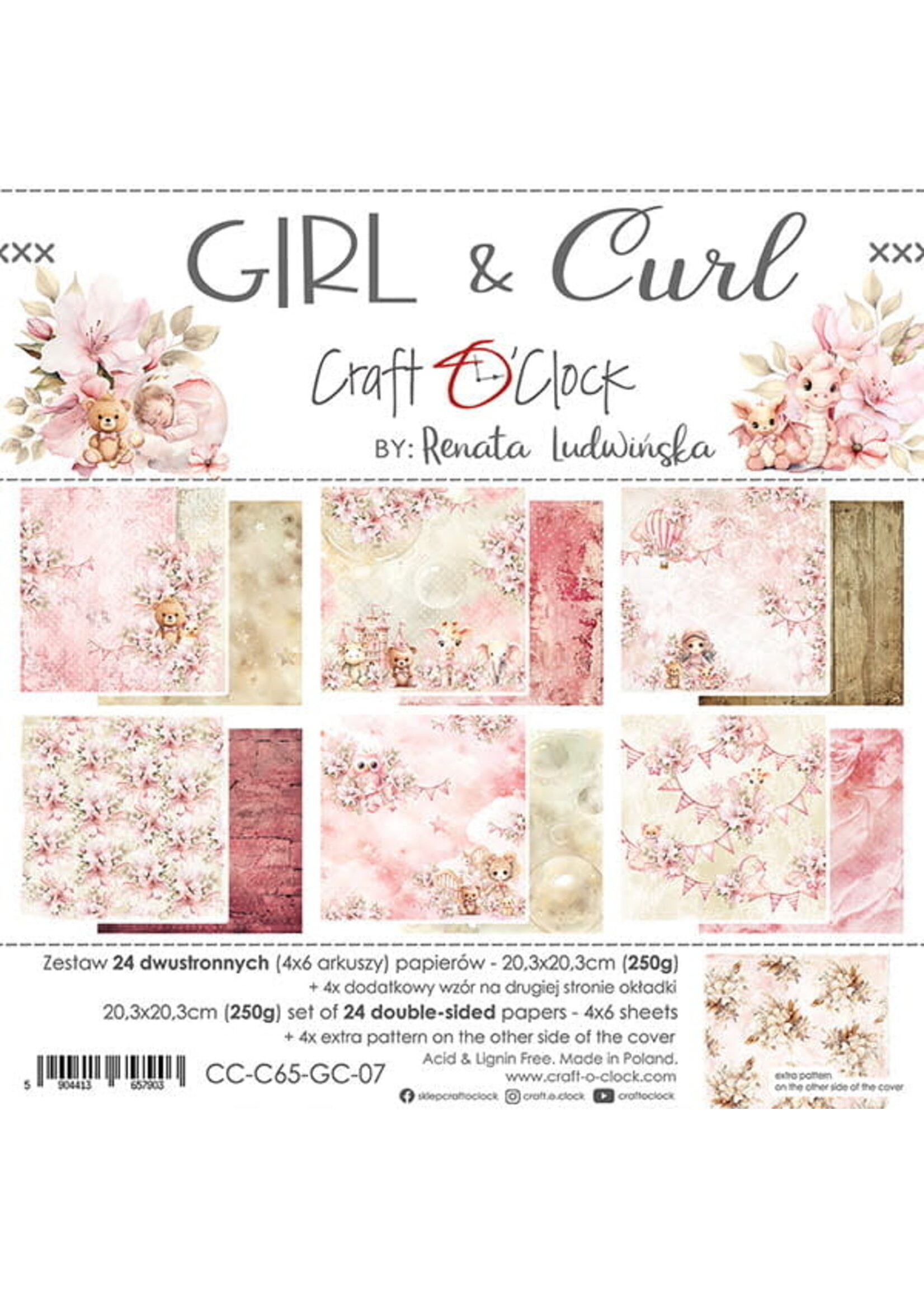 GIRL & CURL - SET PAPIER 20,3X20,3CM